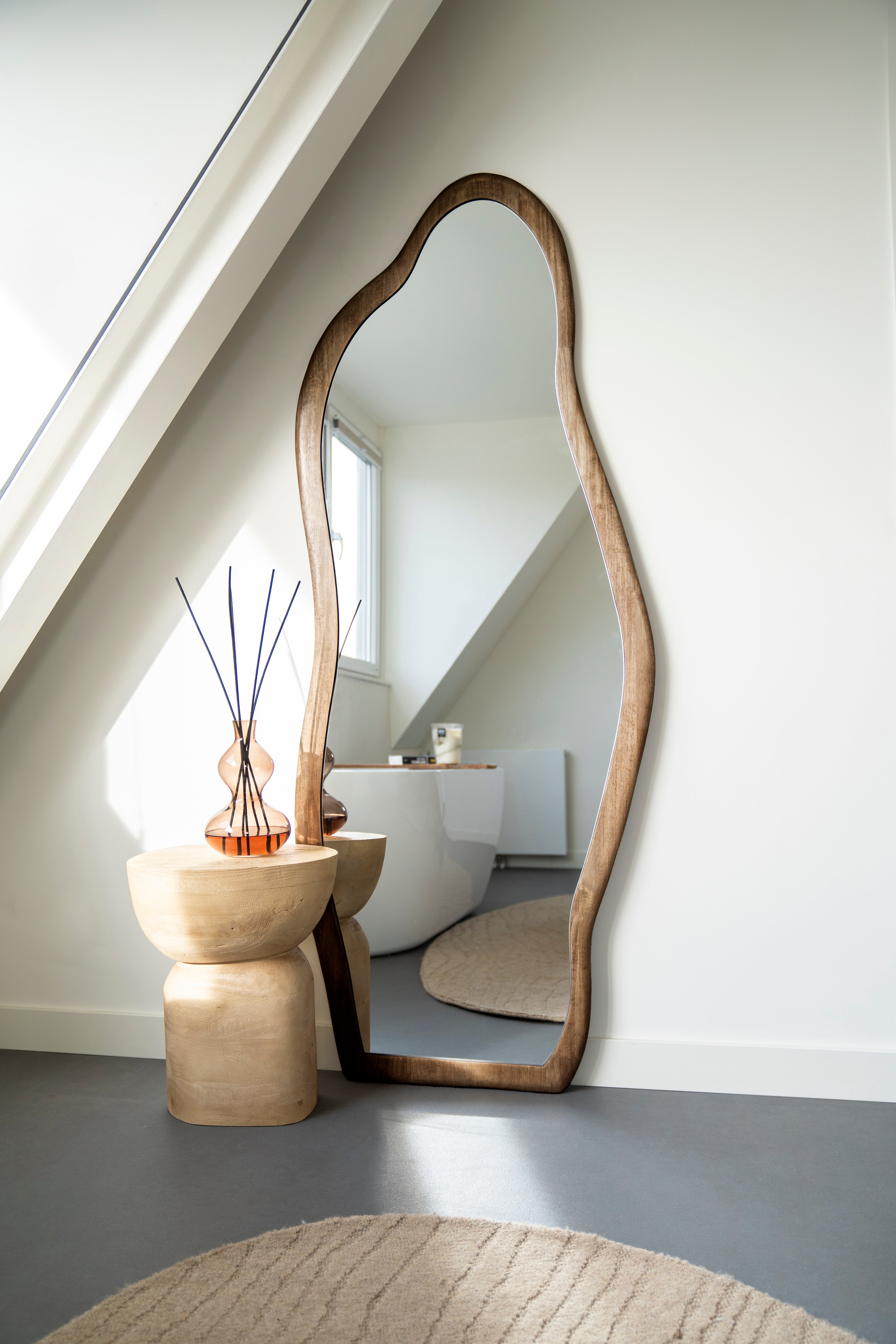 LABAN Rubberwood Floor Mirror