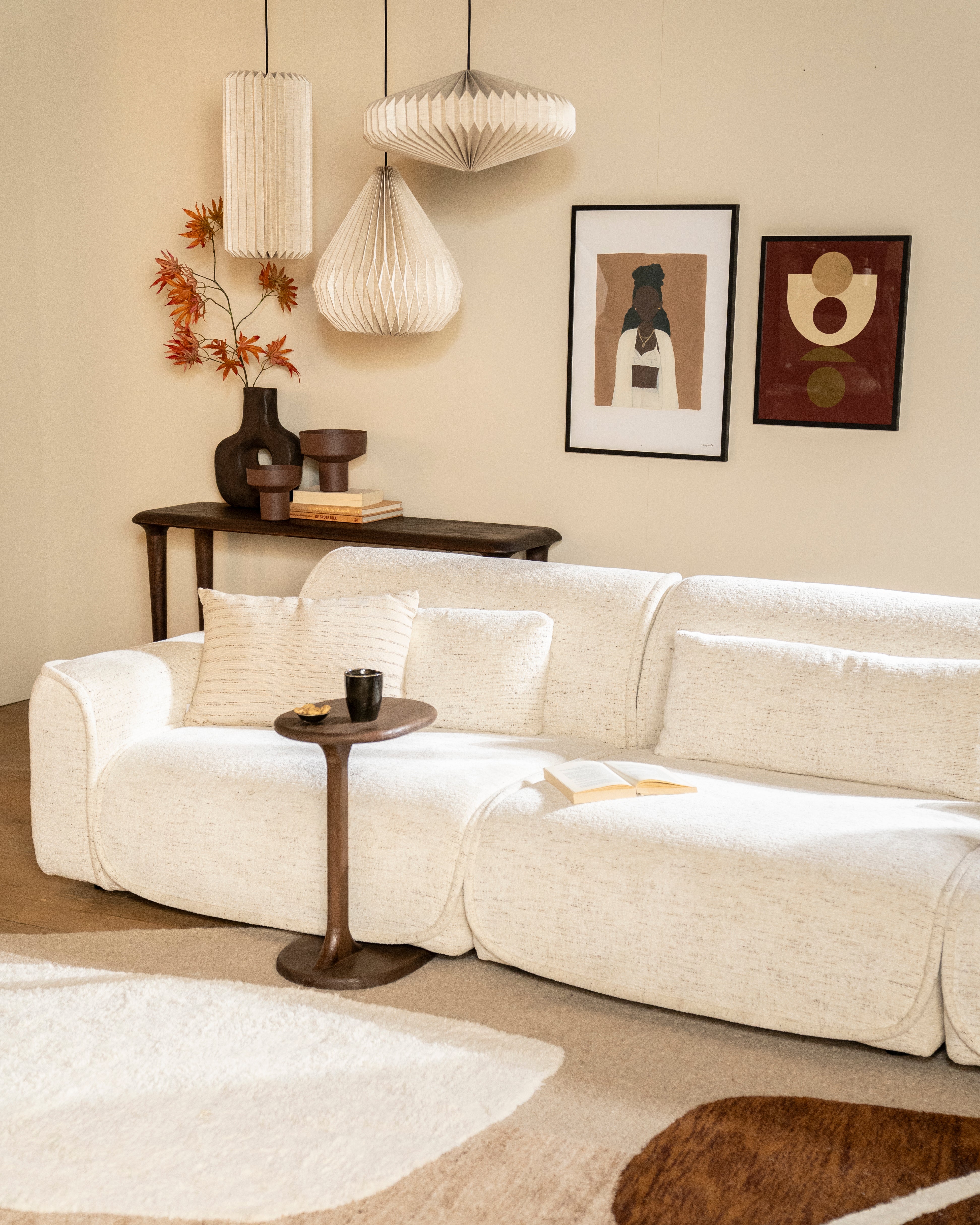 ZUKI Pendant Lamp in Paper and Linen