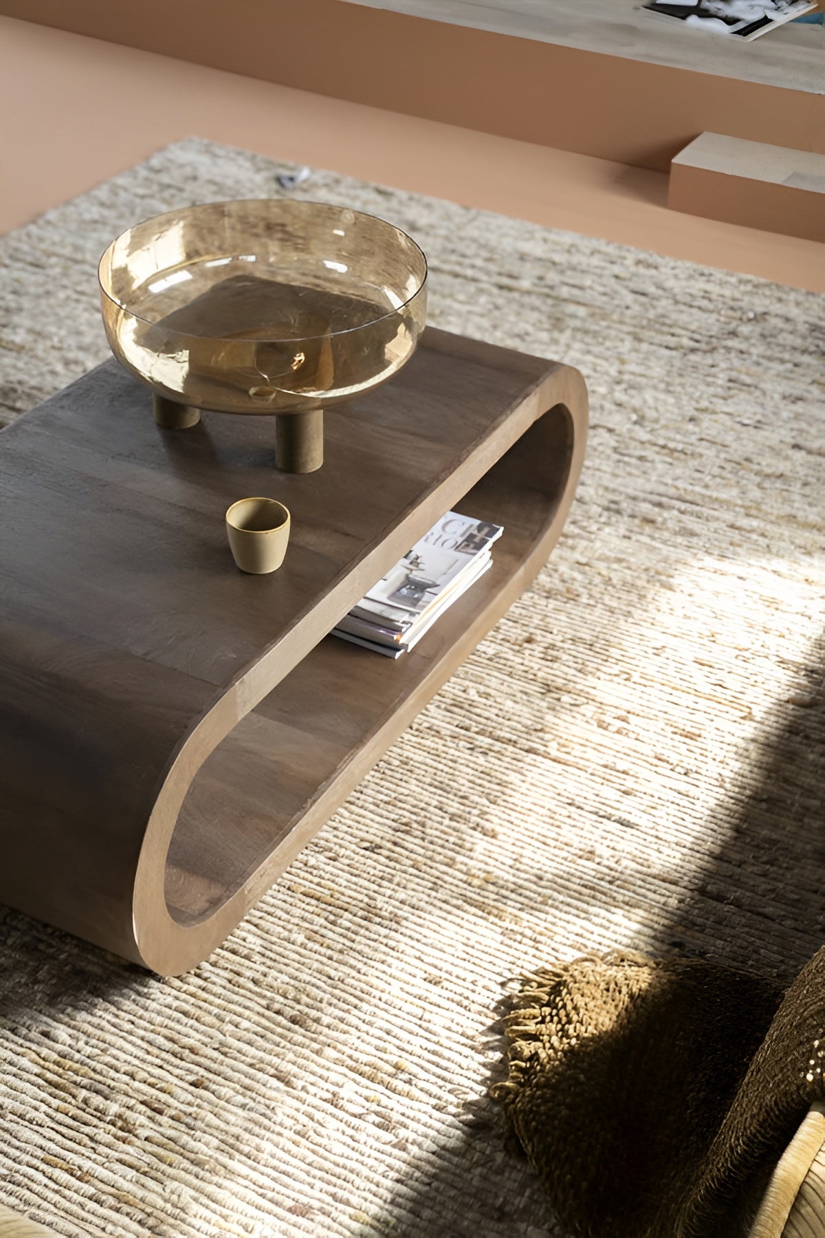 ELORA coffee table dark brown mango wood