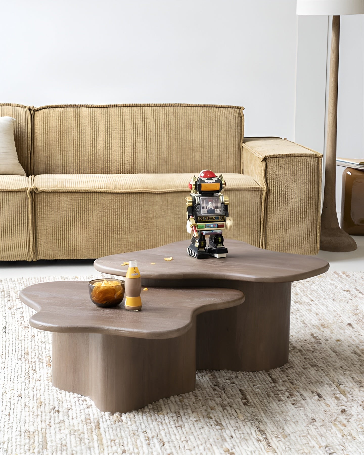 Set van salontafels FALL mango hout