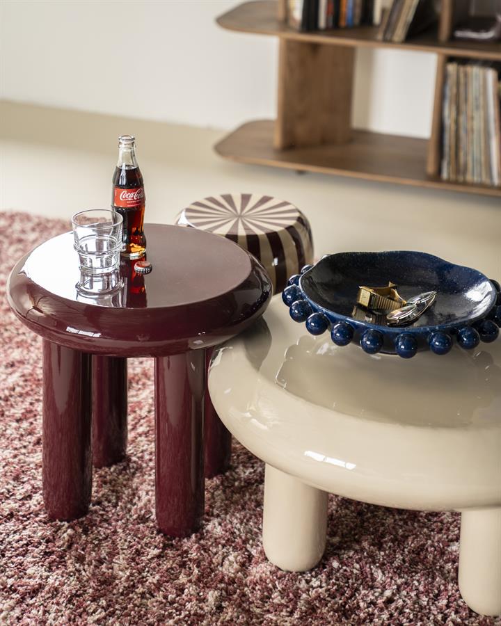 BALLOON burgundy side table