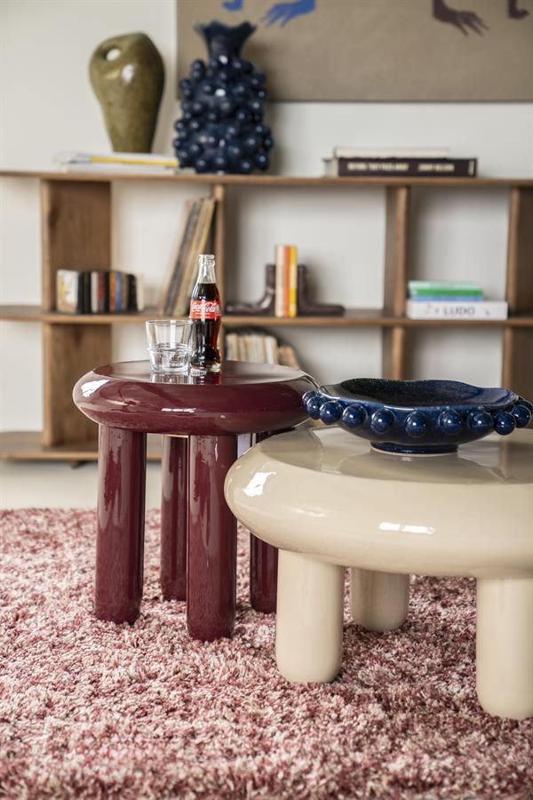 BALLOON burgundy side table