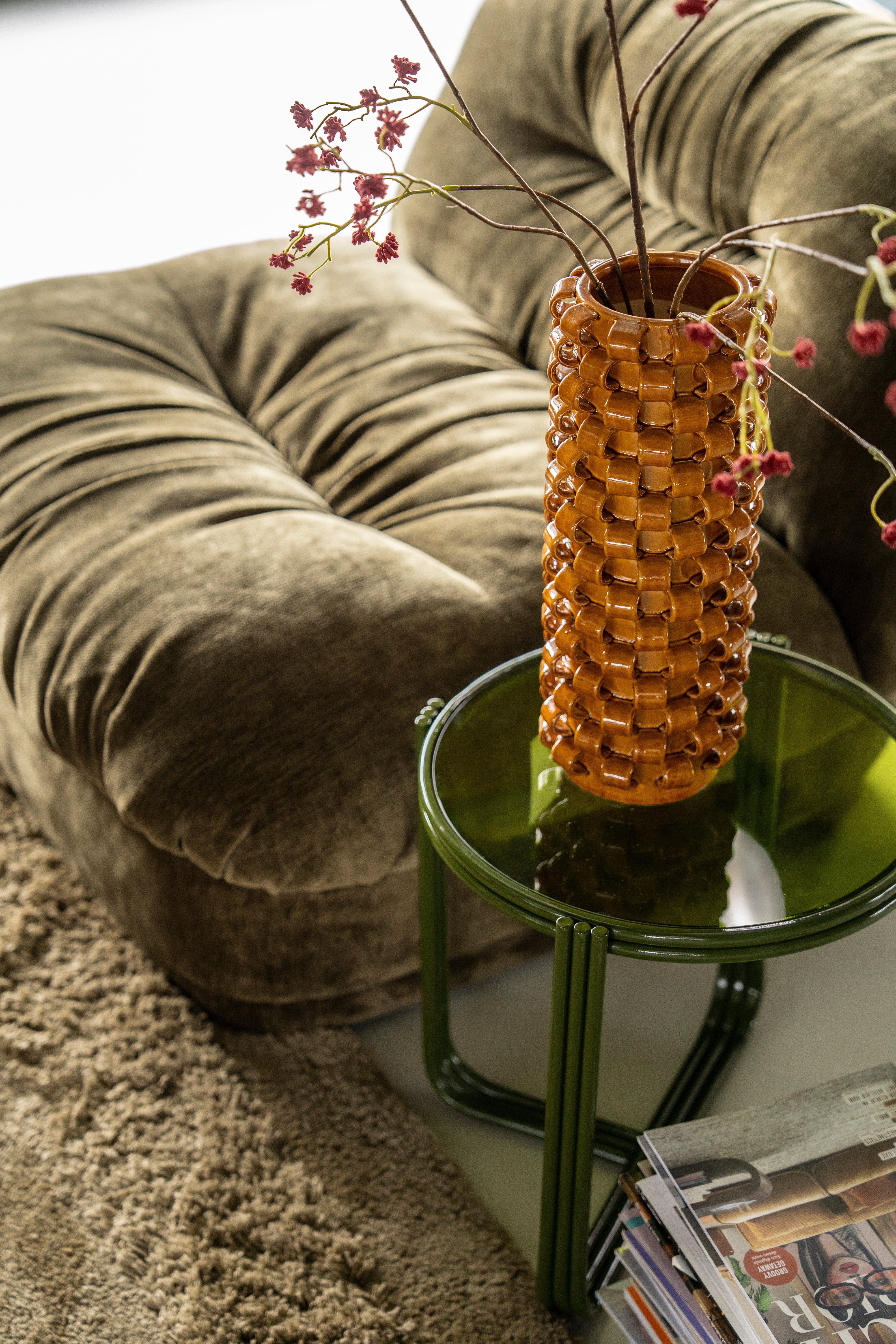 LOOPA vase brown ceramic