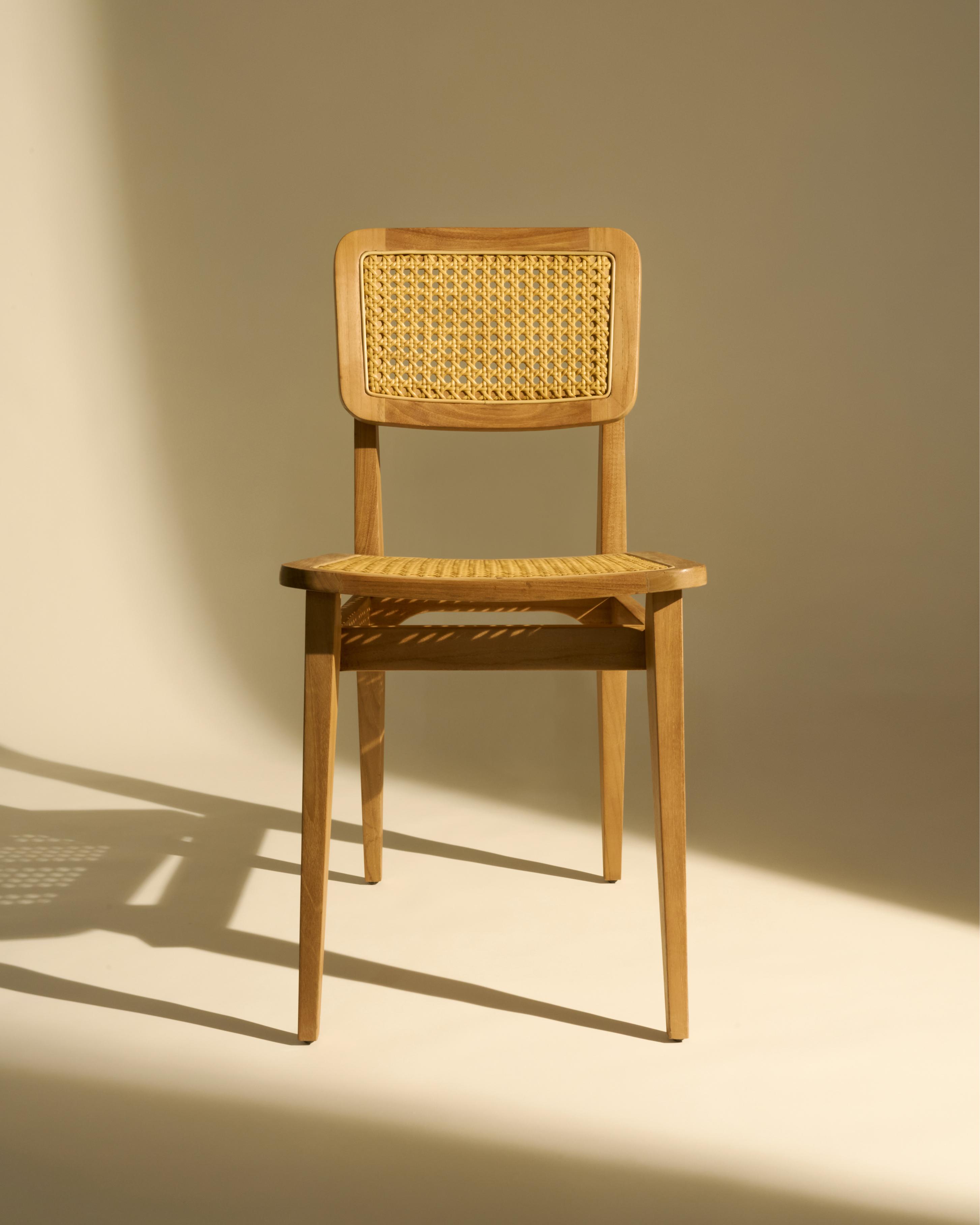 Gartenstuhl C-CHAIR aus Teakholz mit Geflecht