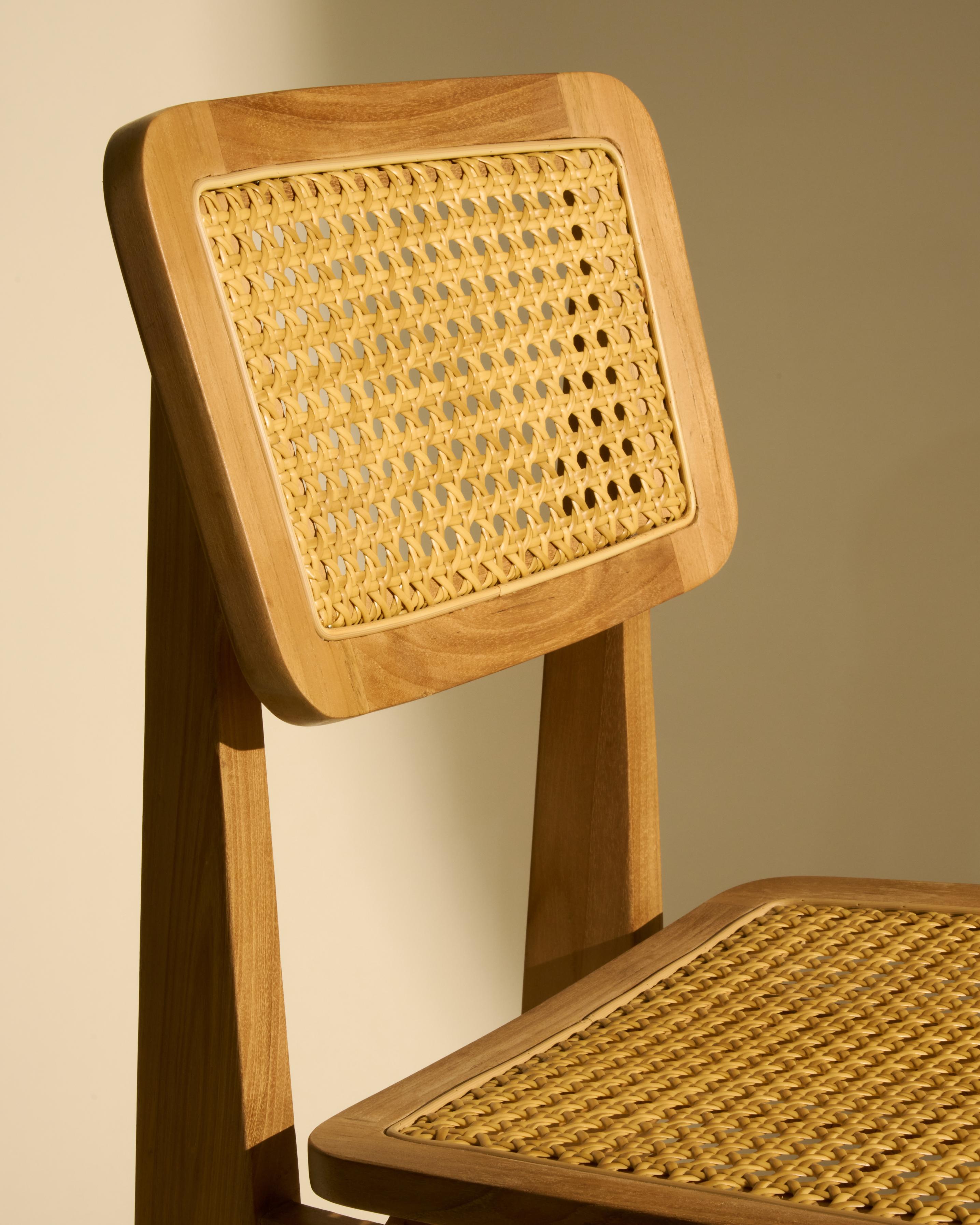 Gartenstuhl C-CHAIR aus Teakholz mit Geflecht