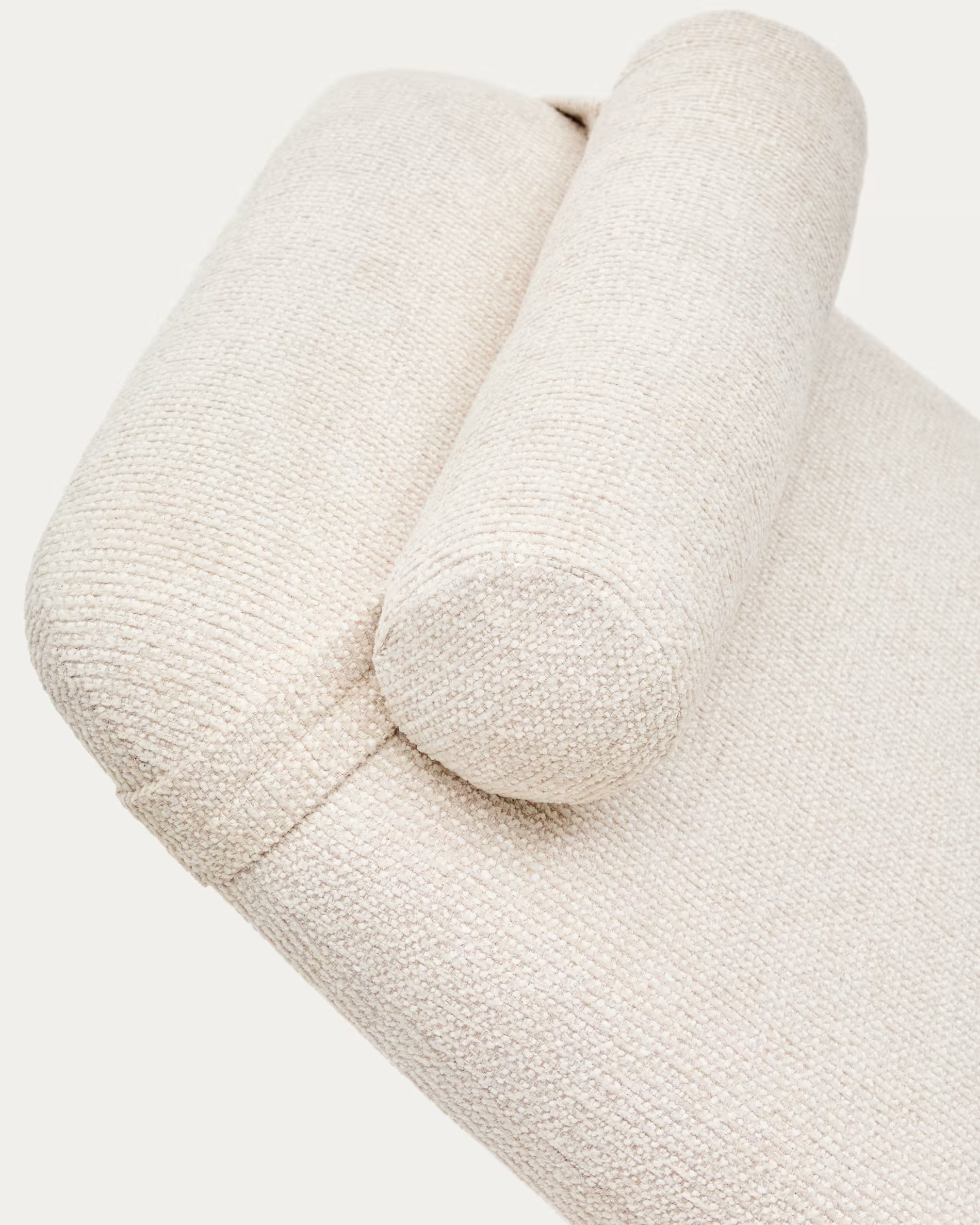 Szezlong OSLA beige mit silbernem Gestell