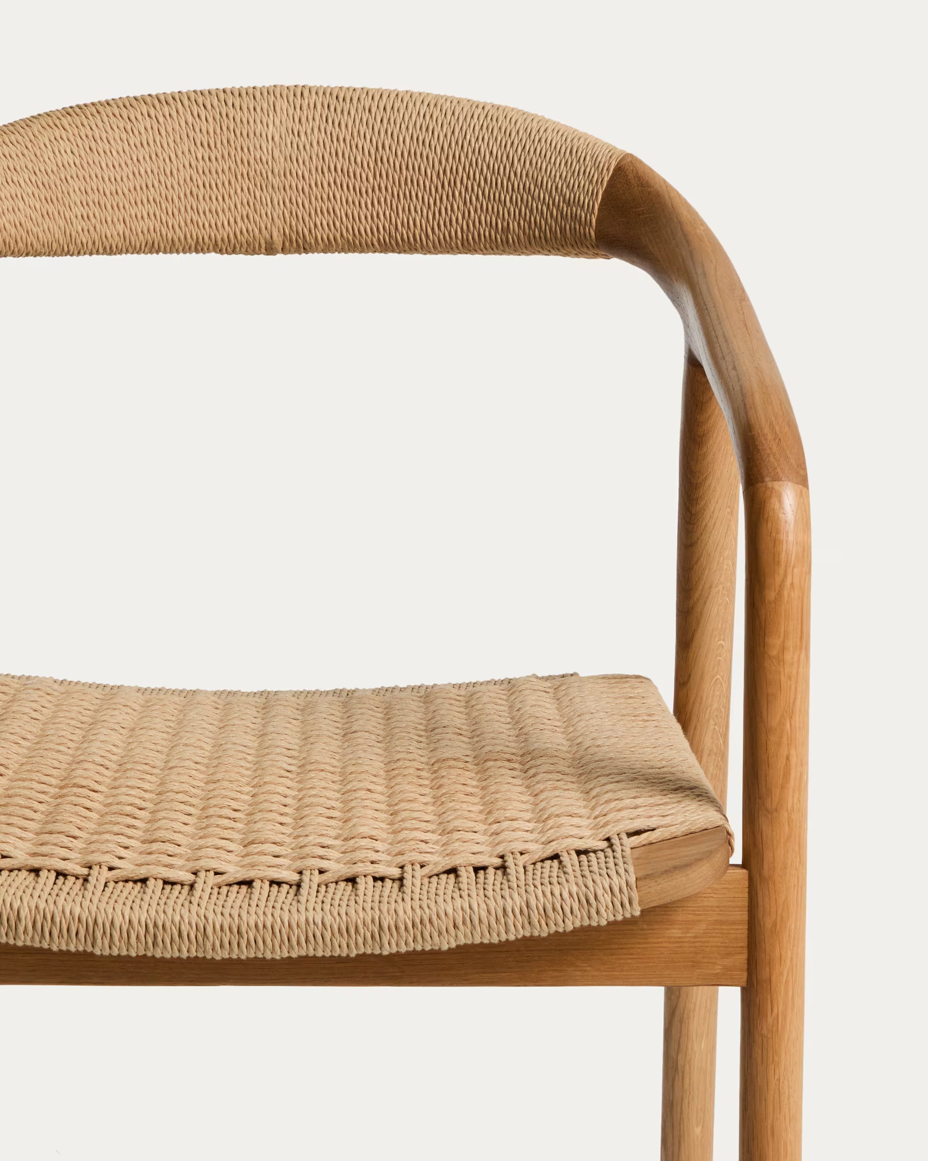 Stuhl DERILE beige mit Holzgestell