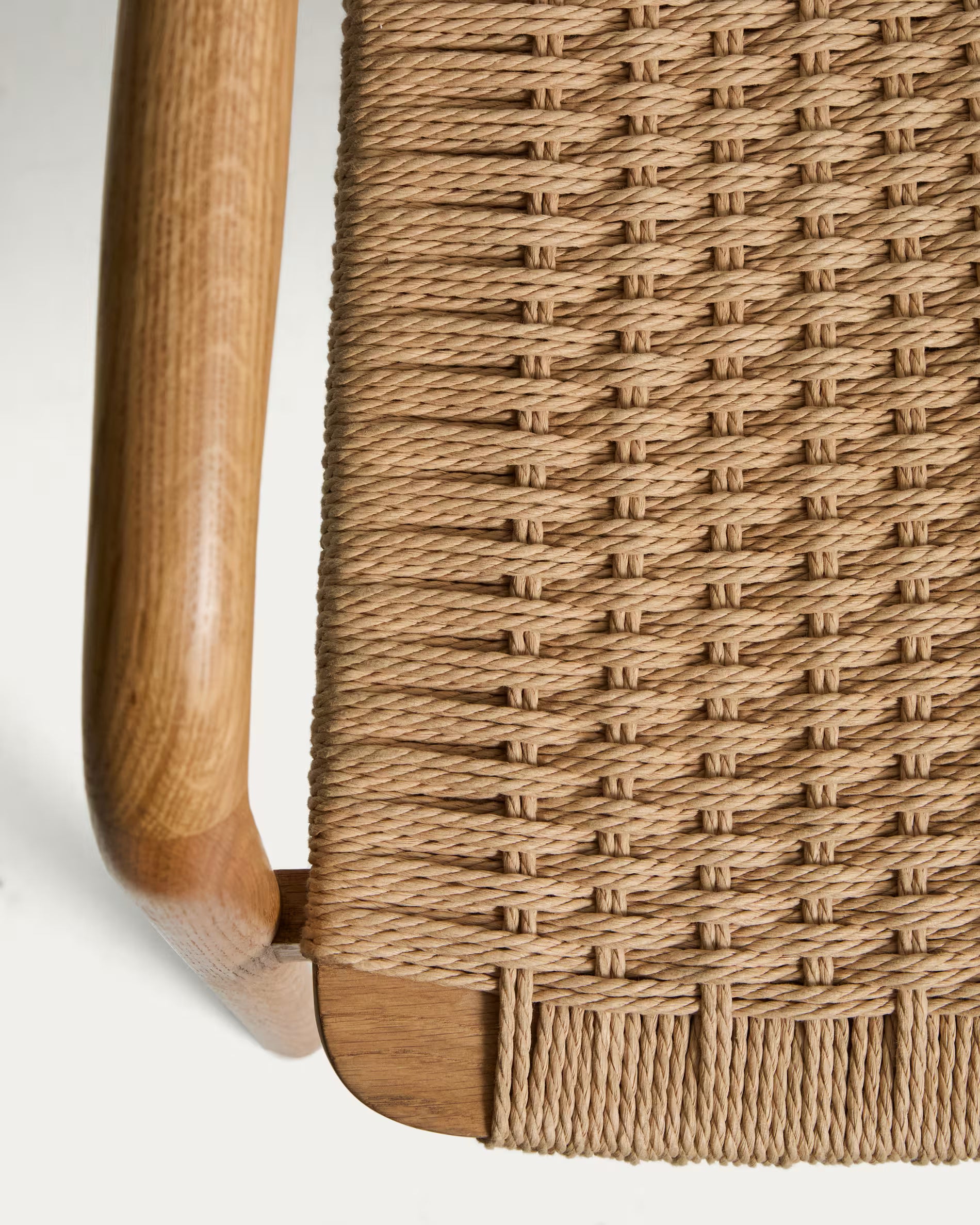 Stuhl DERILE beige mit Holzgestell