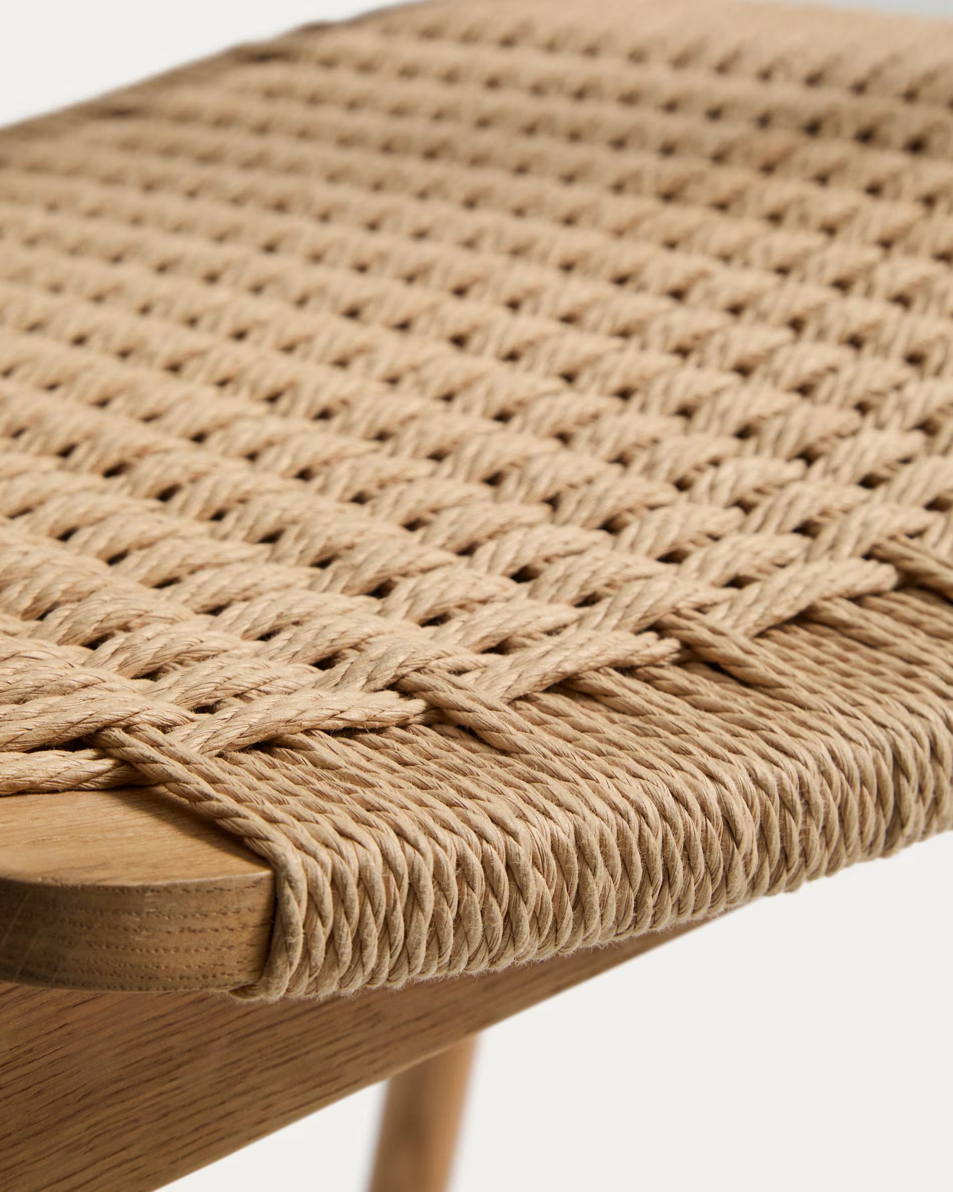 Stuhl DERILE beige mit Holzgestell