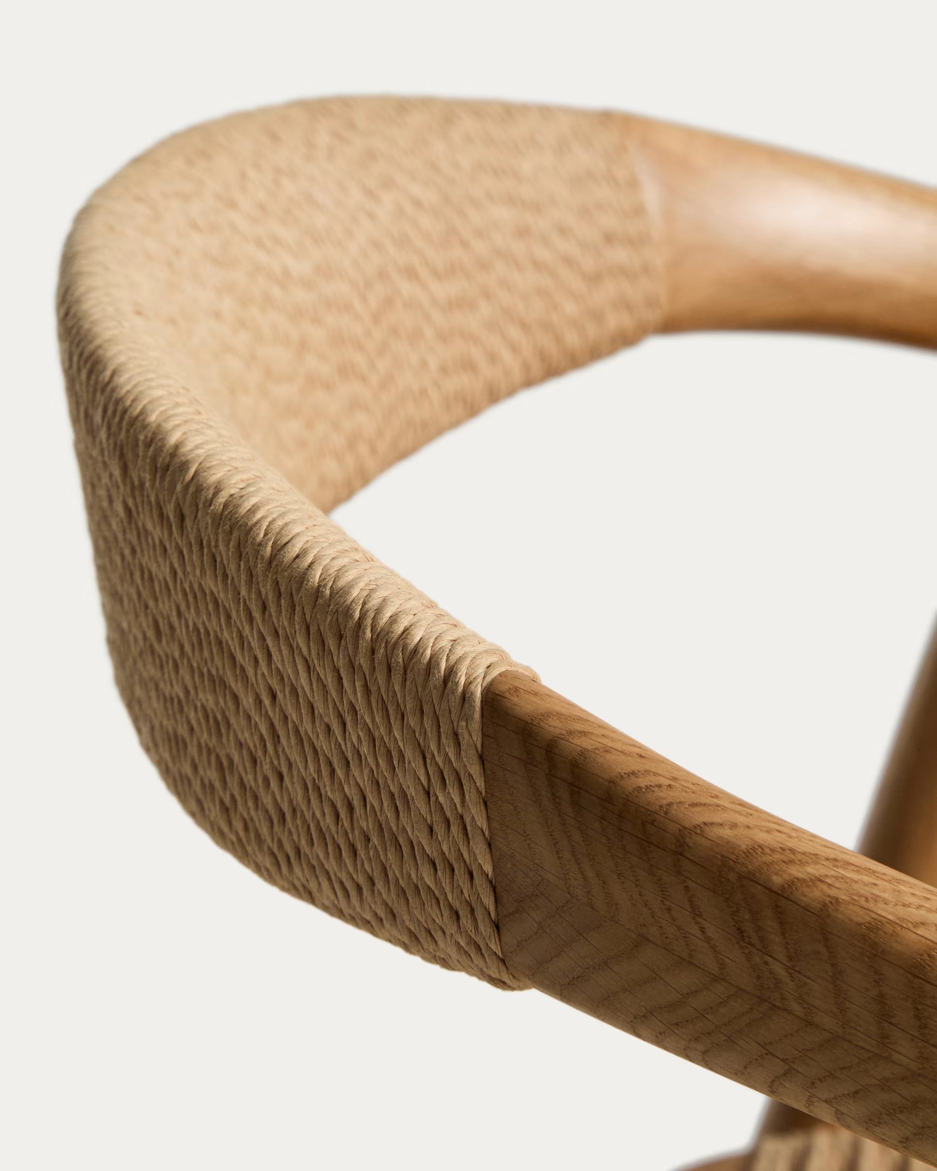 Stuhl DERILE beige mit Holzgestell