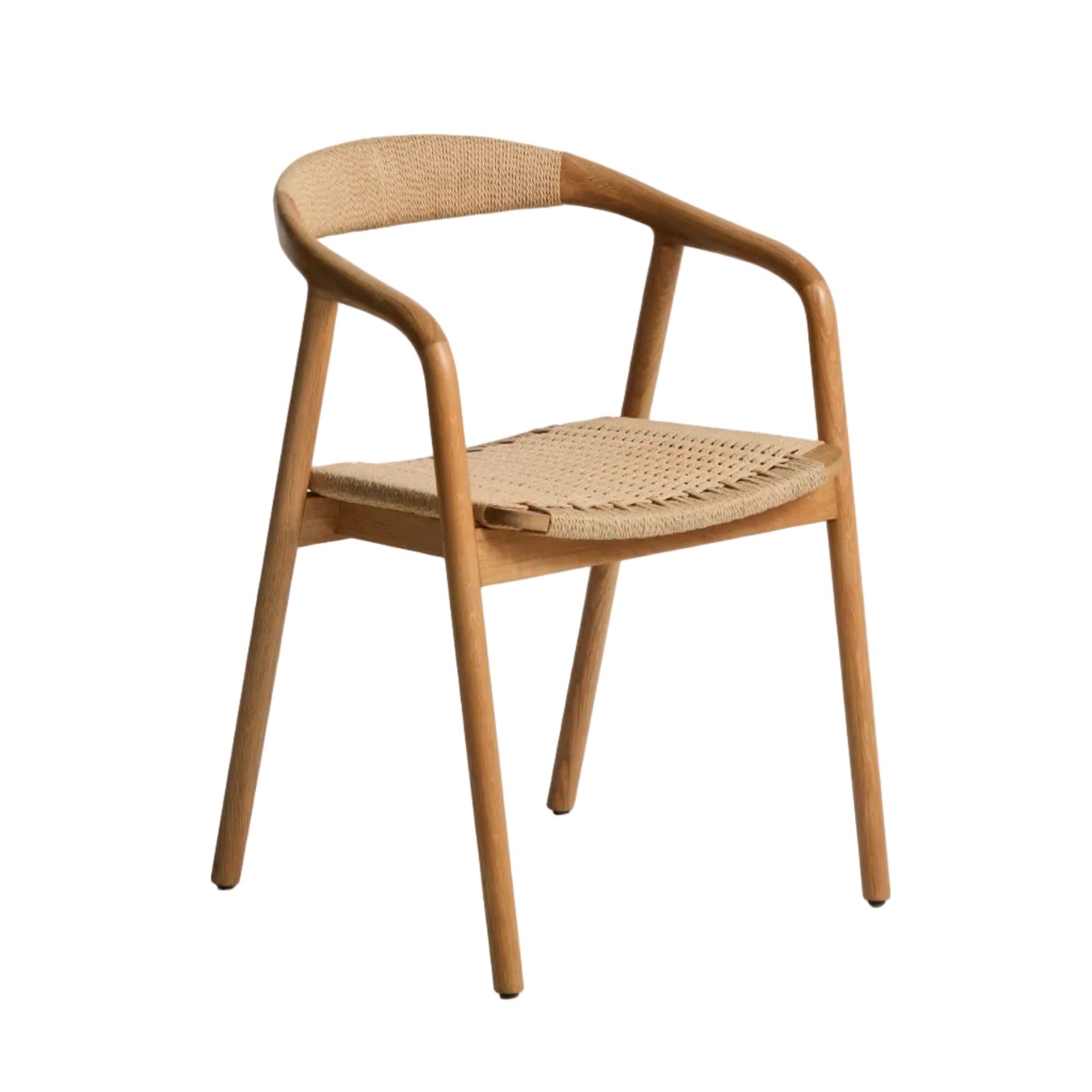 Stuhl DERILE beige mit Holzgestell