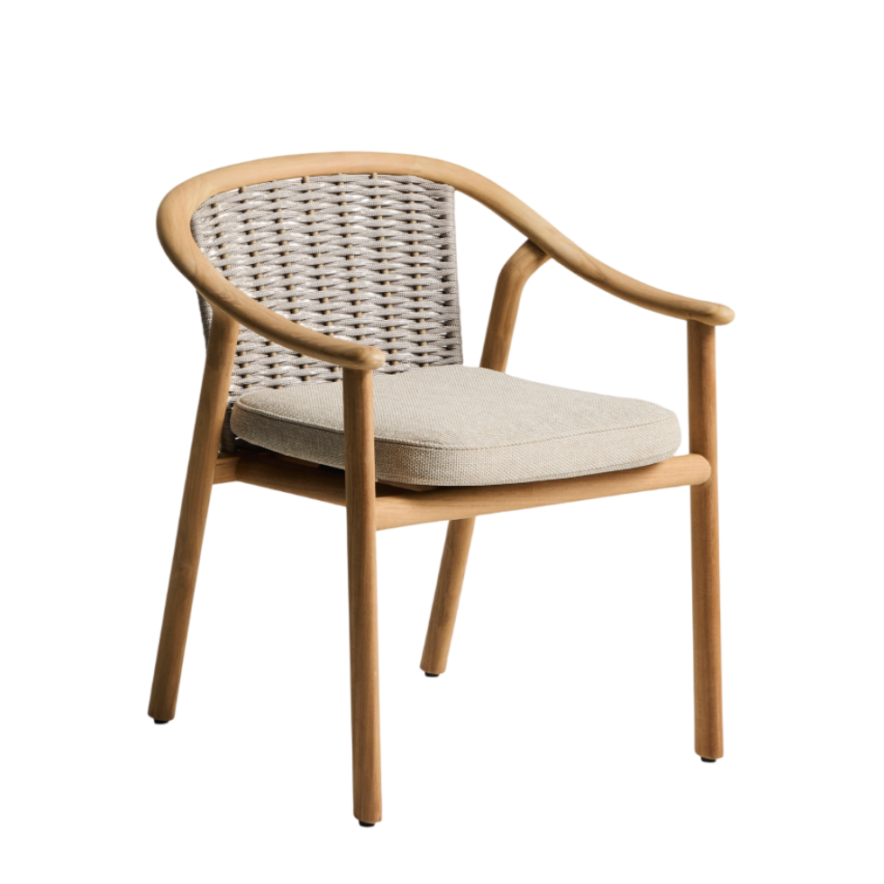 ELUNDA Garden Chair in Light Teak Wood