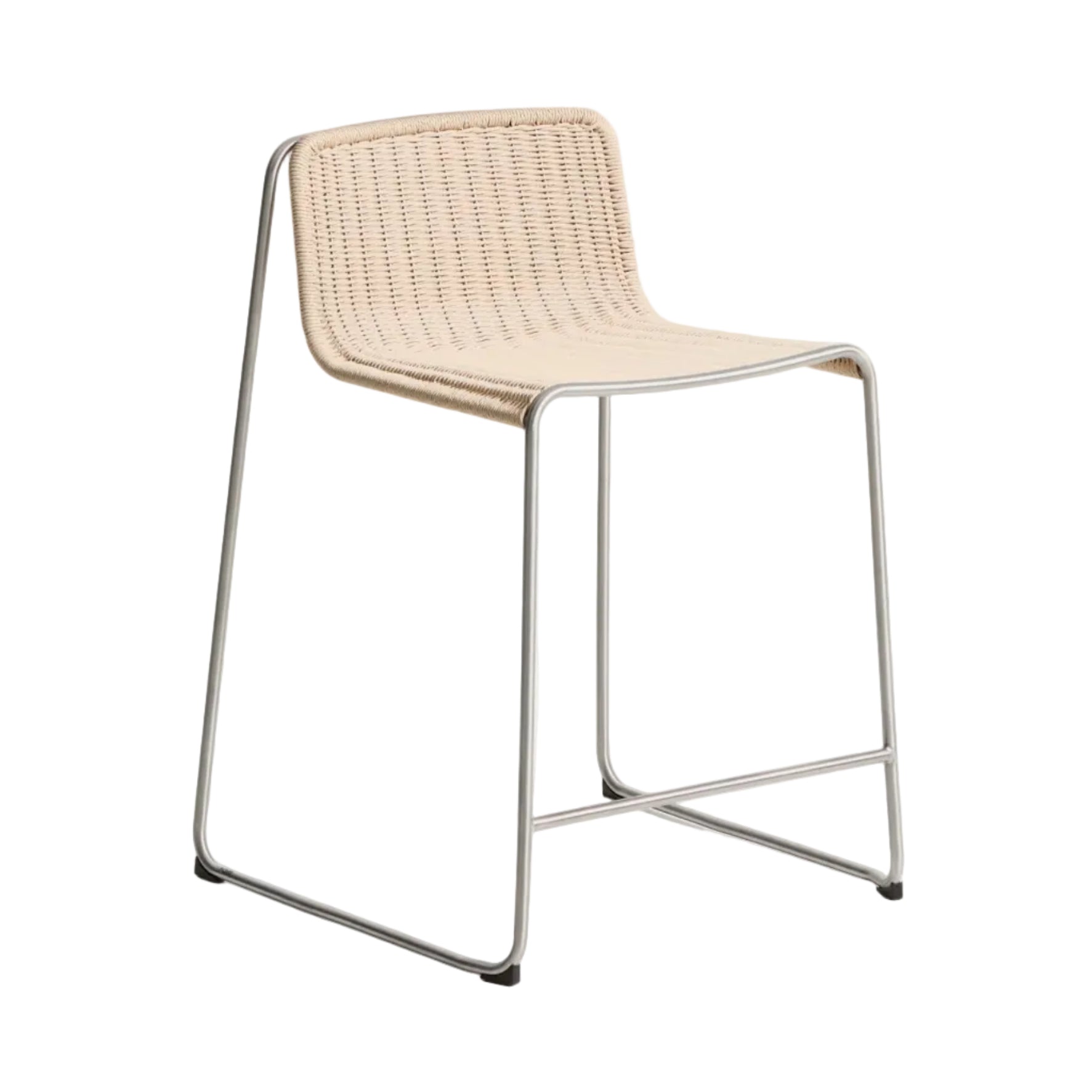 Buitenbarstoel TAVARI beige met stalen basis