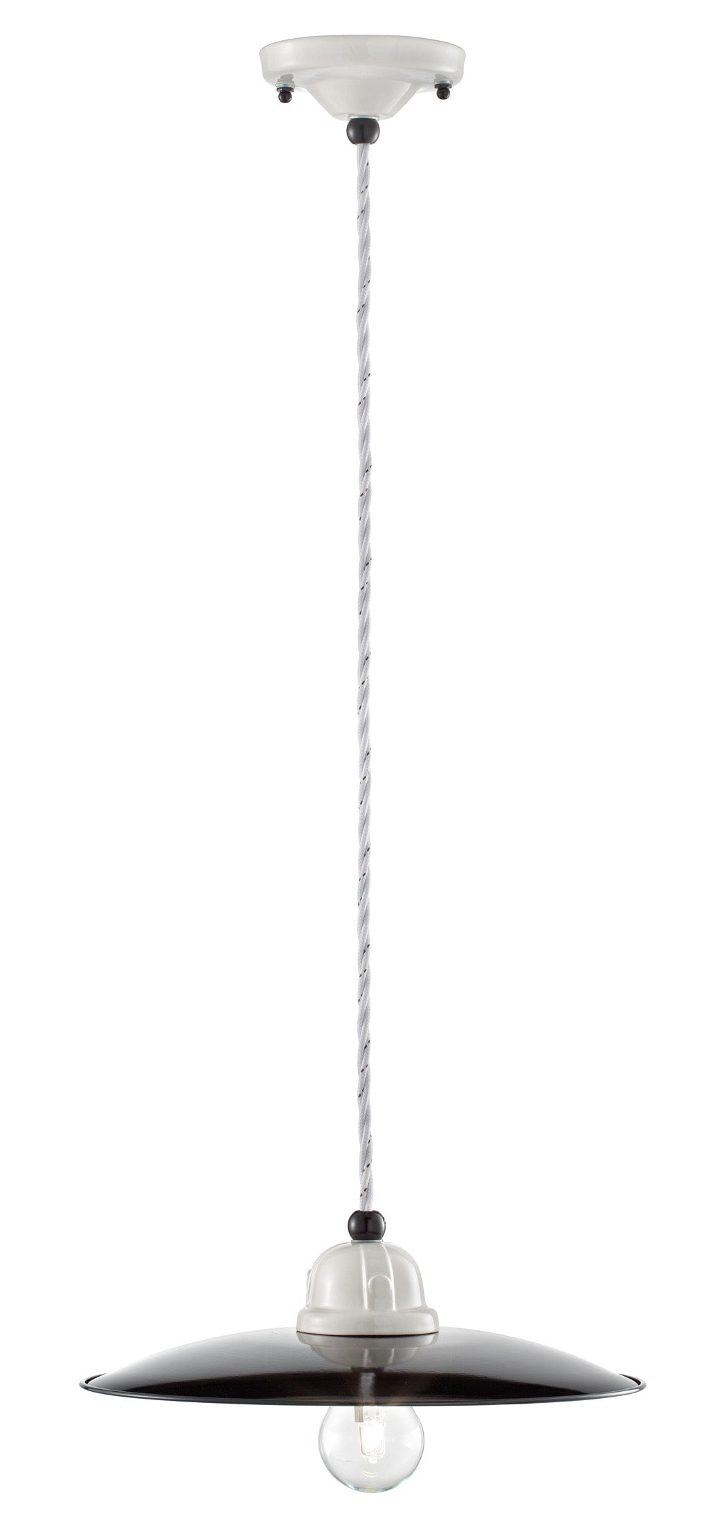 Hanglamp keramisch B&W zwart-wit