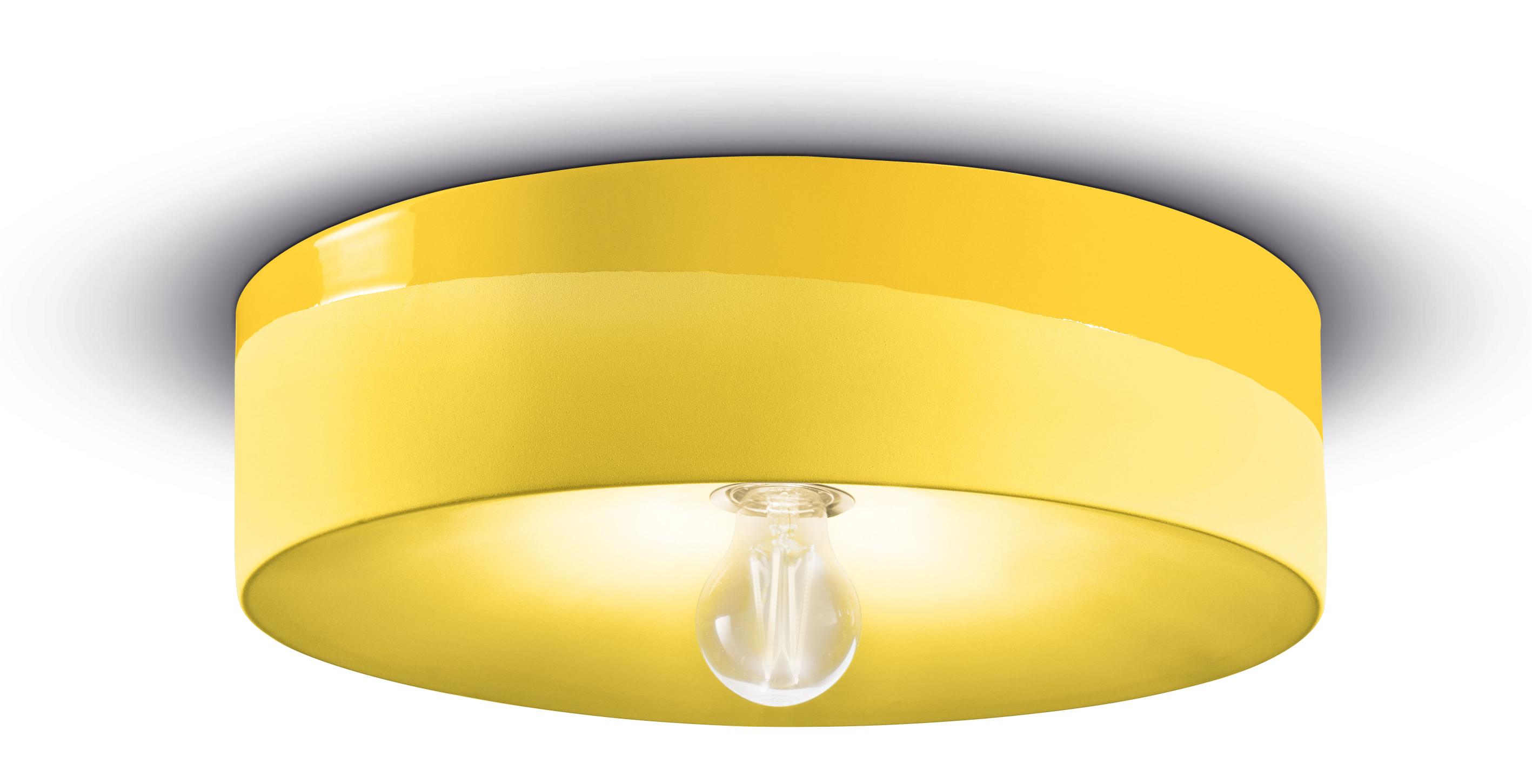 Yellow ceramic wall lamp PI