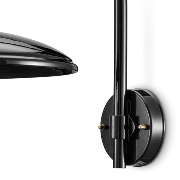 Wandleuchte mit Keramikarm B&W schwarz