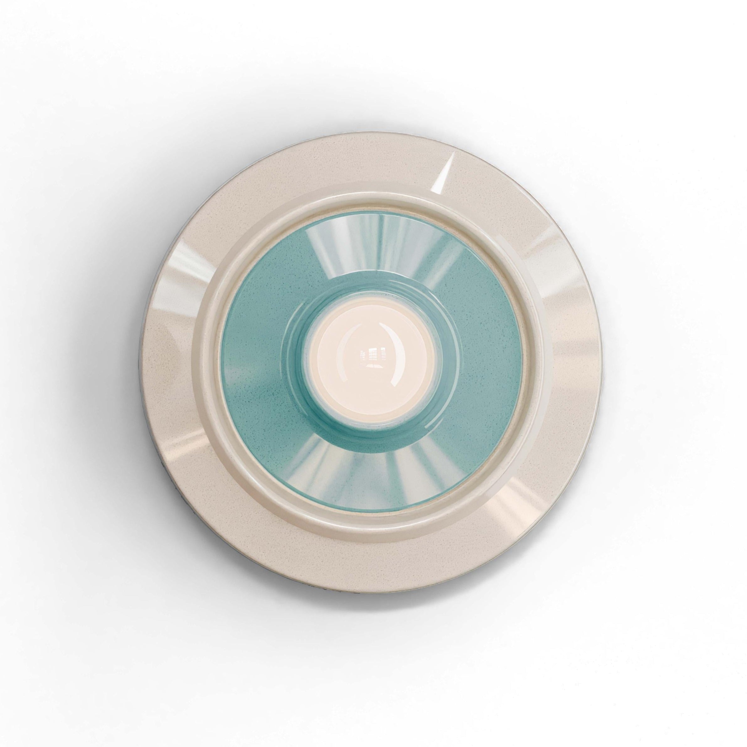 VOILÀ cream ceramic wall lamp with blue