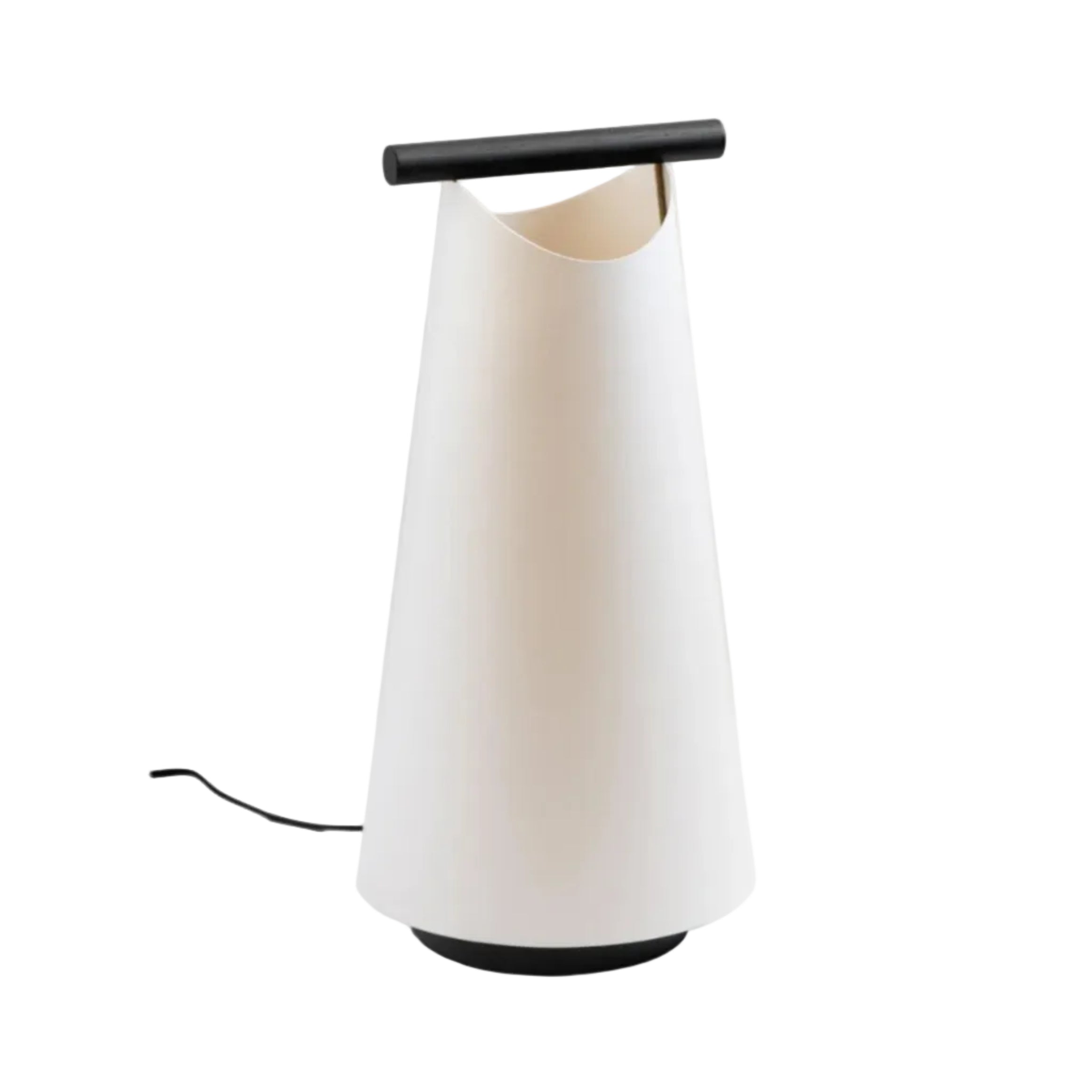 Tafellamp CATAY wit met zwart essenhout