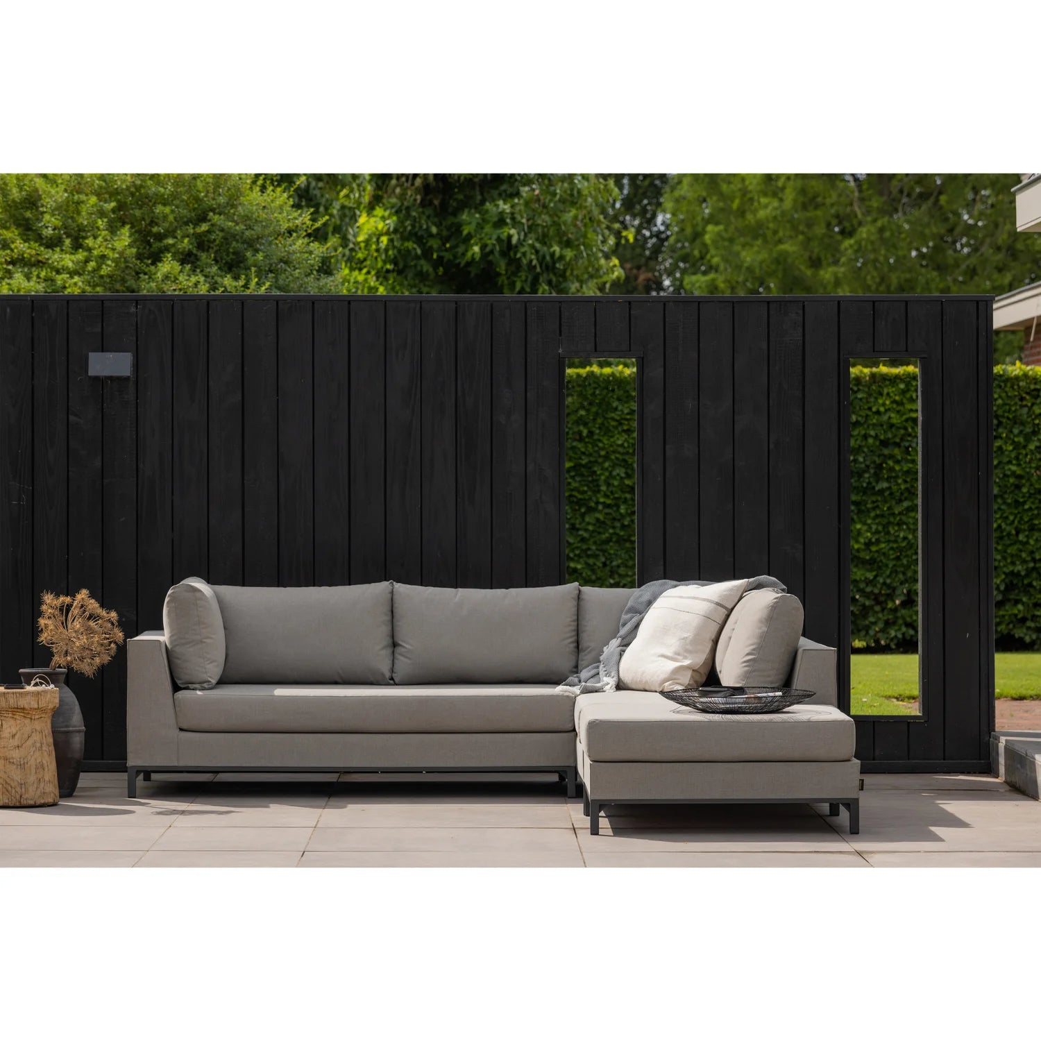 Right-facing garden corner sofa SICILIE beige