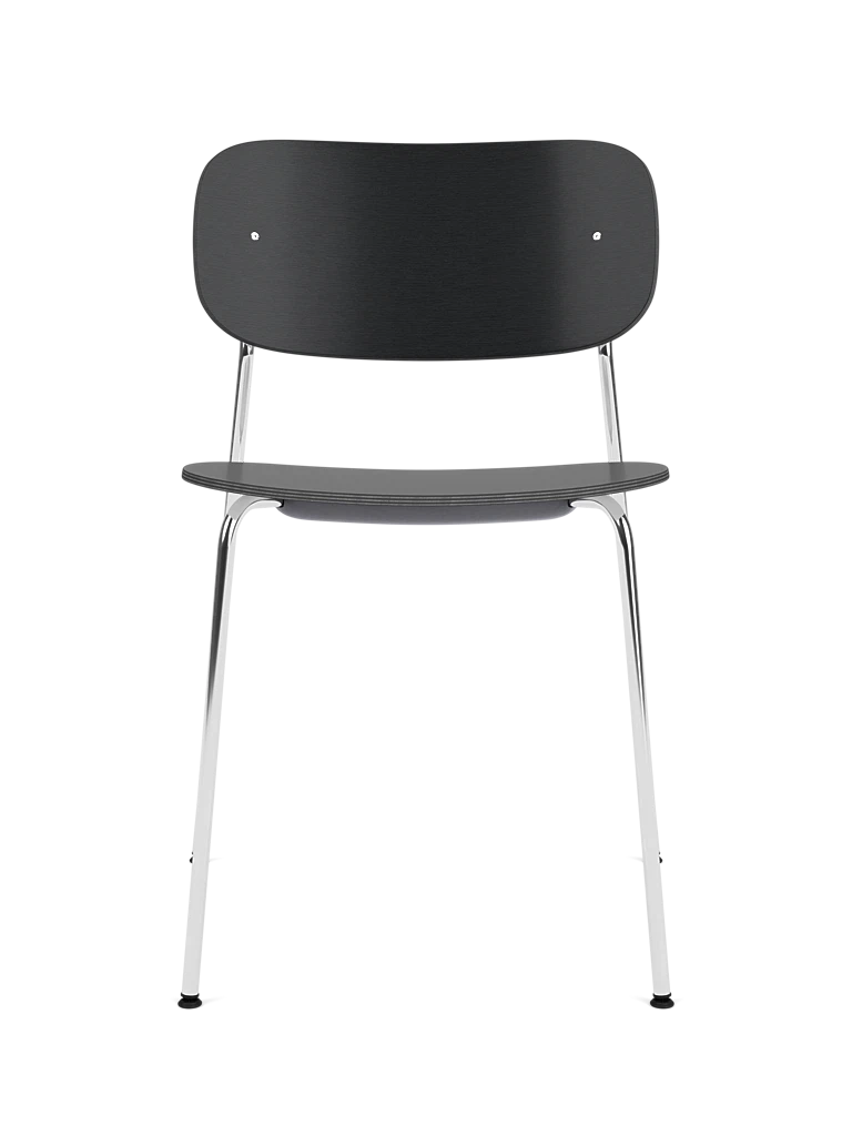 CO Chair black oak veneer with chrome base