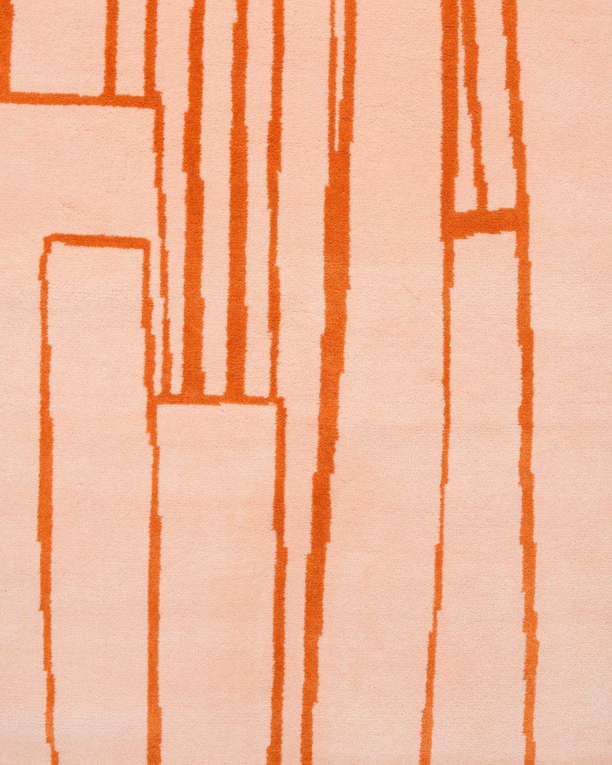 Asymmetrical Decorative Rug CONTOUR Orange