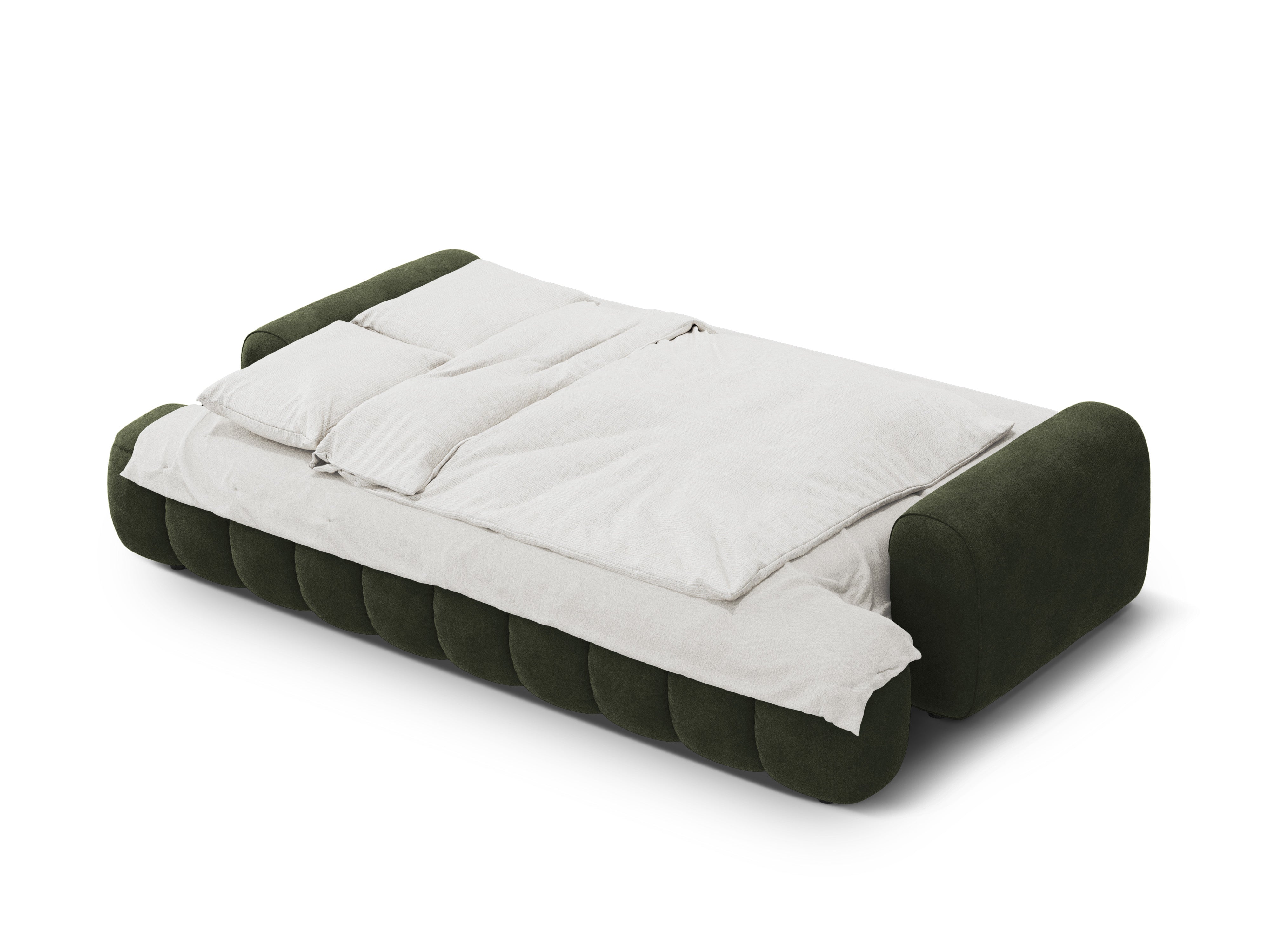 Sofa aus Samt mit Schlaf-Funktion für 4 Personen LINZ grün