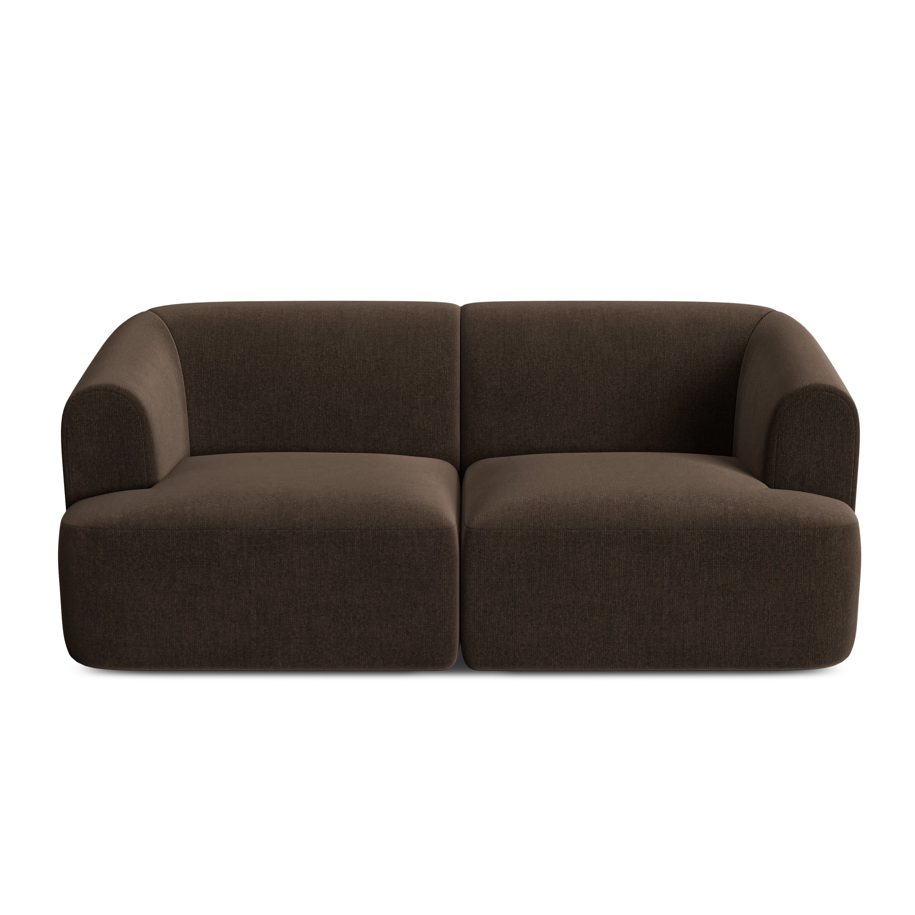 Sofa aus Samt 2-sitzig CAMPI schokoladenbraun