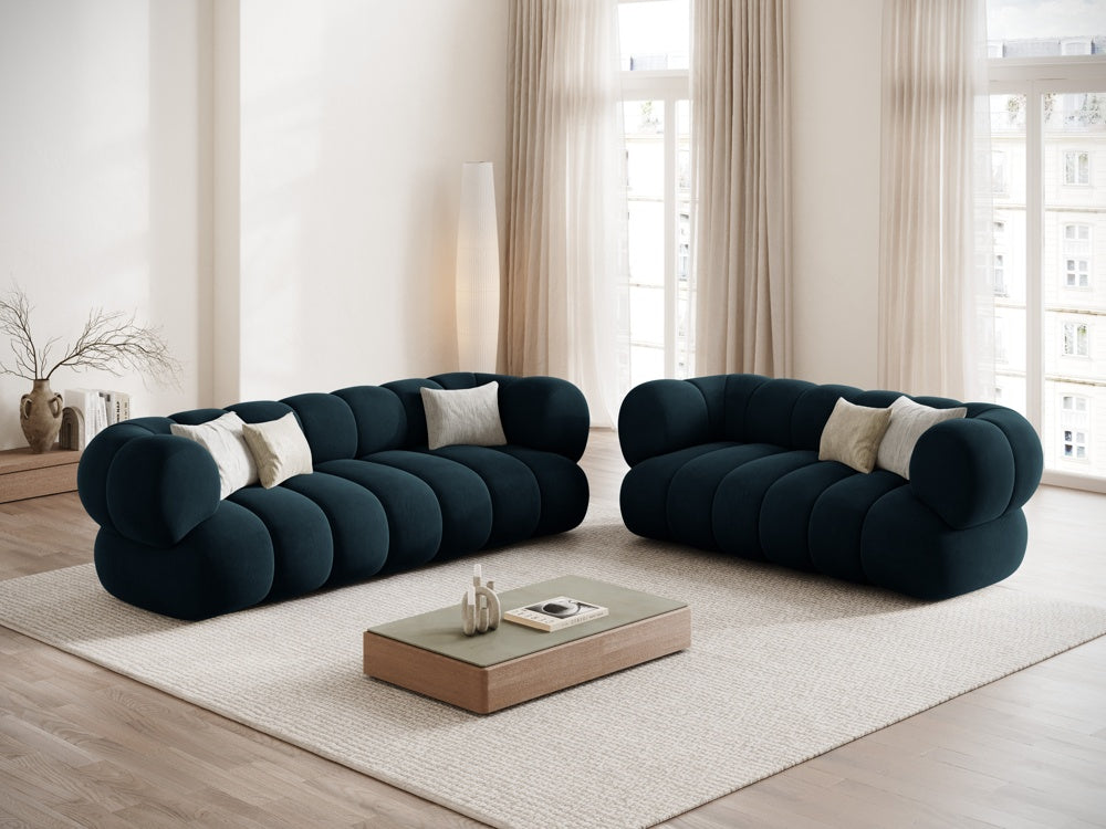 2-seater velvet sofa KOGE petrol