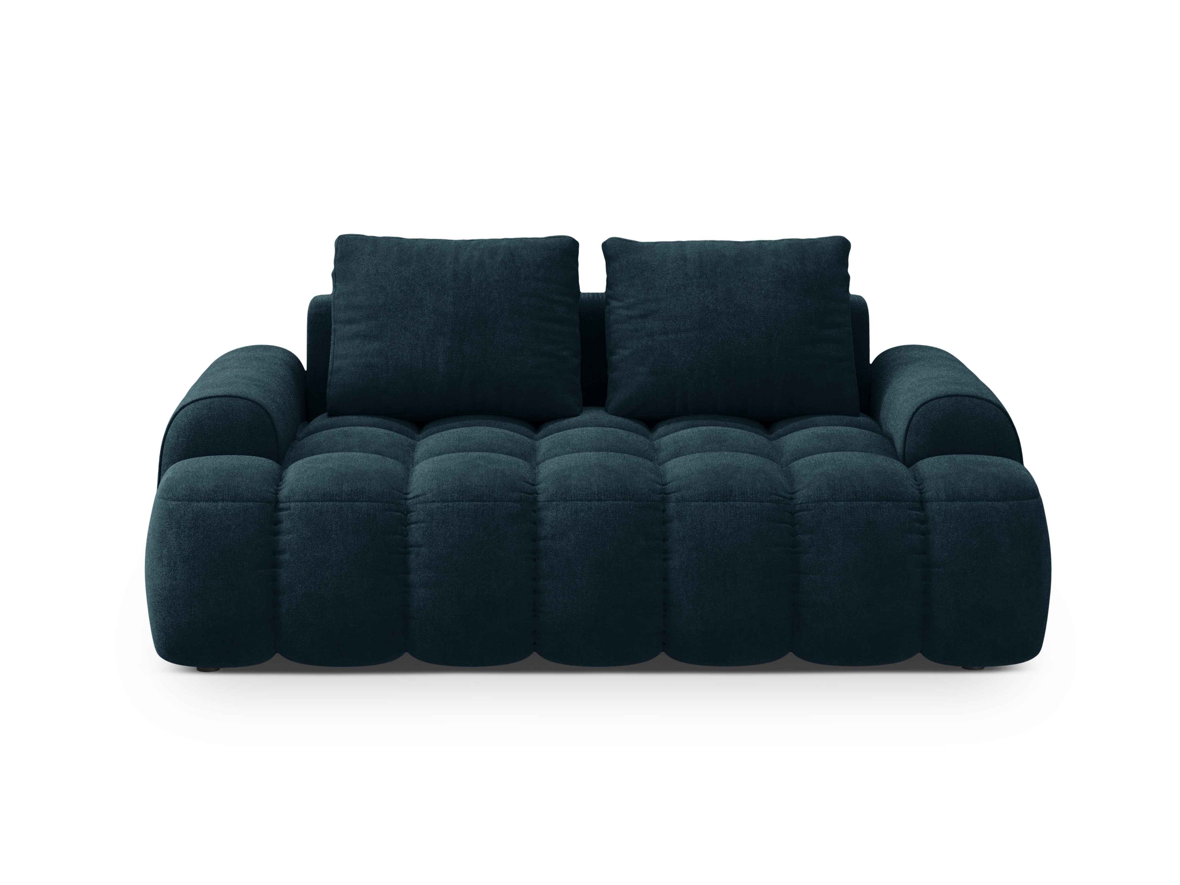 Velvet 2-Seater Sofa LINZ Petrol
