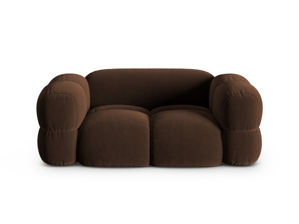 Sofa 2-zits fluwelen LORETTO chocolade