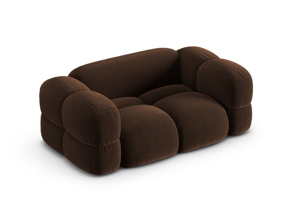 Sofa 2-zits fluwelen LORETTO chocolade