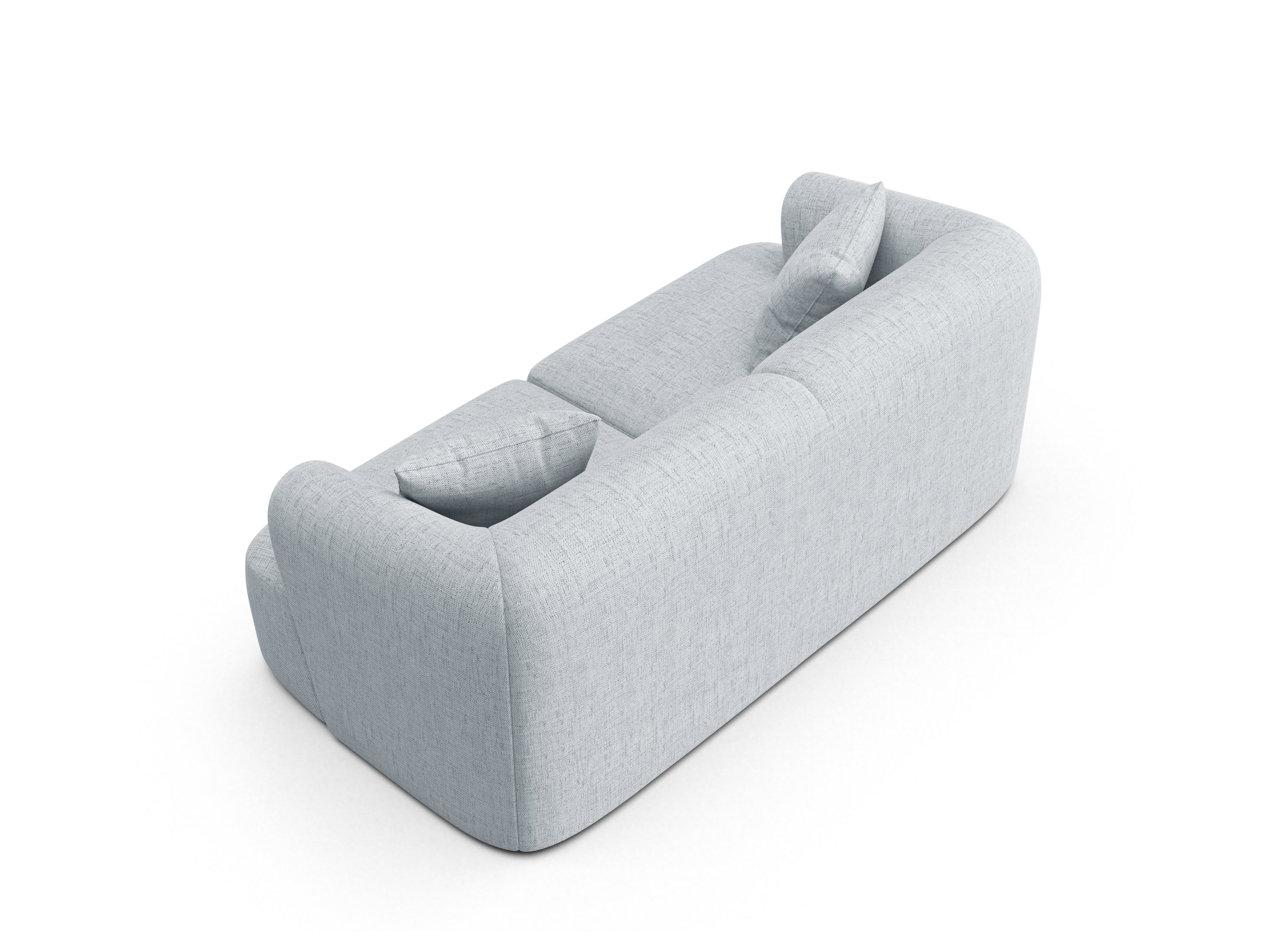 Sofa 2-zits CAMPI lichtgrijs chenille