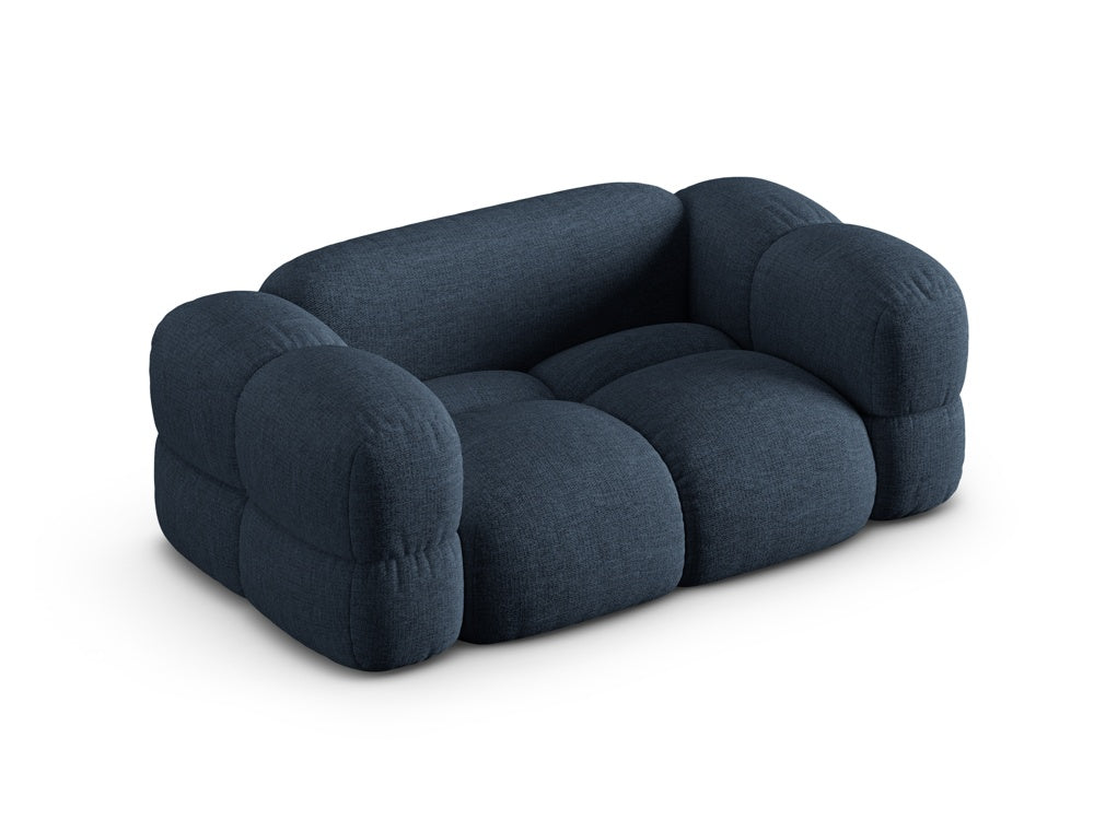 LORETTO blue velvet 2-seater sofa