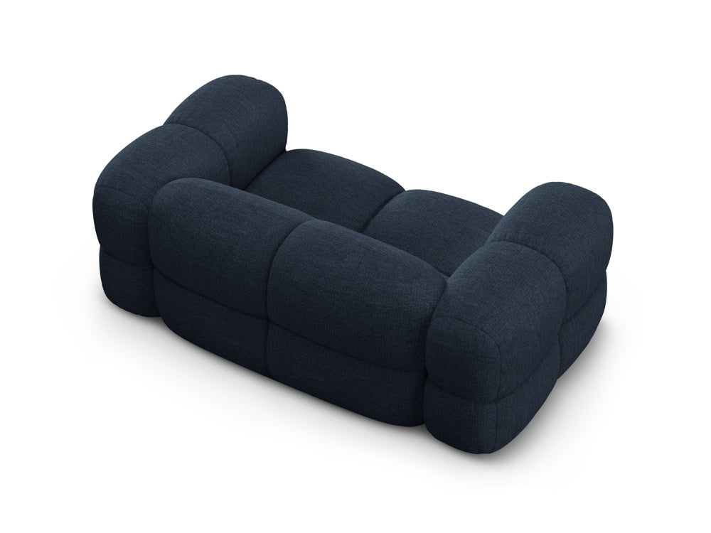 LORETTO blue velvet 2-seater sofa