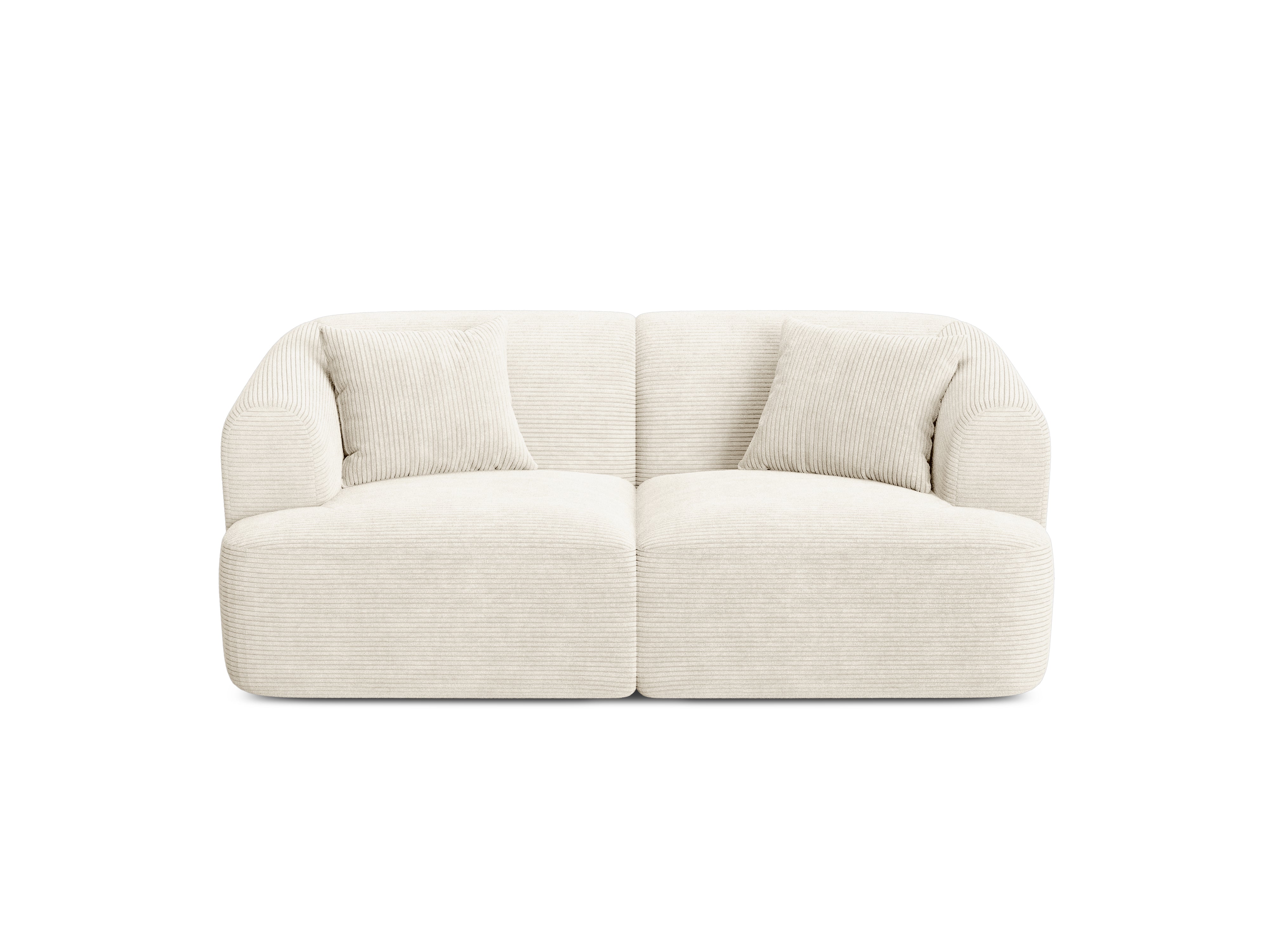 Sofa 2-zits CAMPI crème fluweel