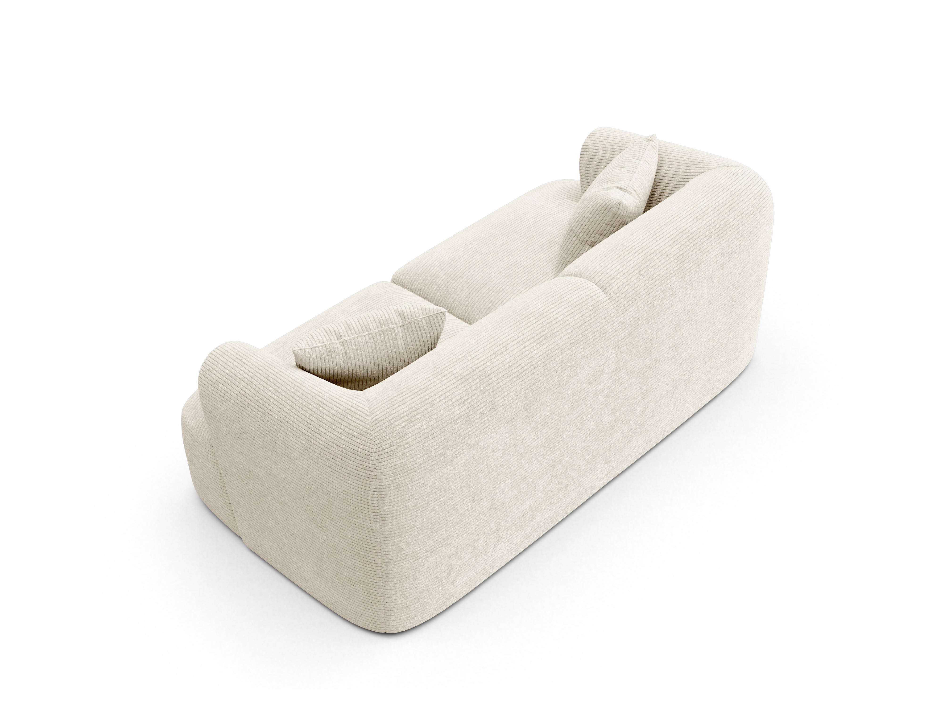 Sofa 2-zits CAMPI crème fluweel