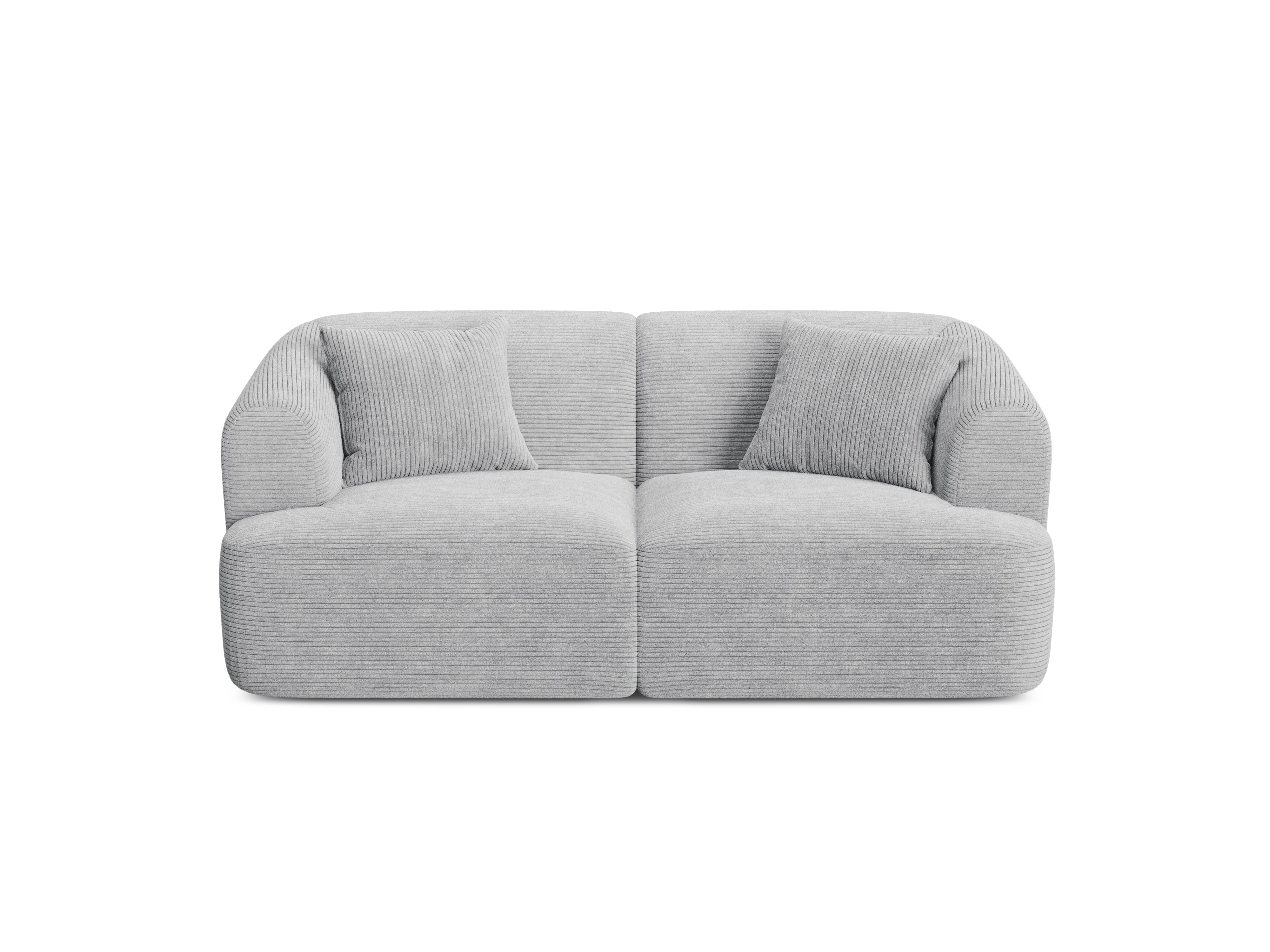 2-seater Sofa CAMPI light gray corduroy
