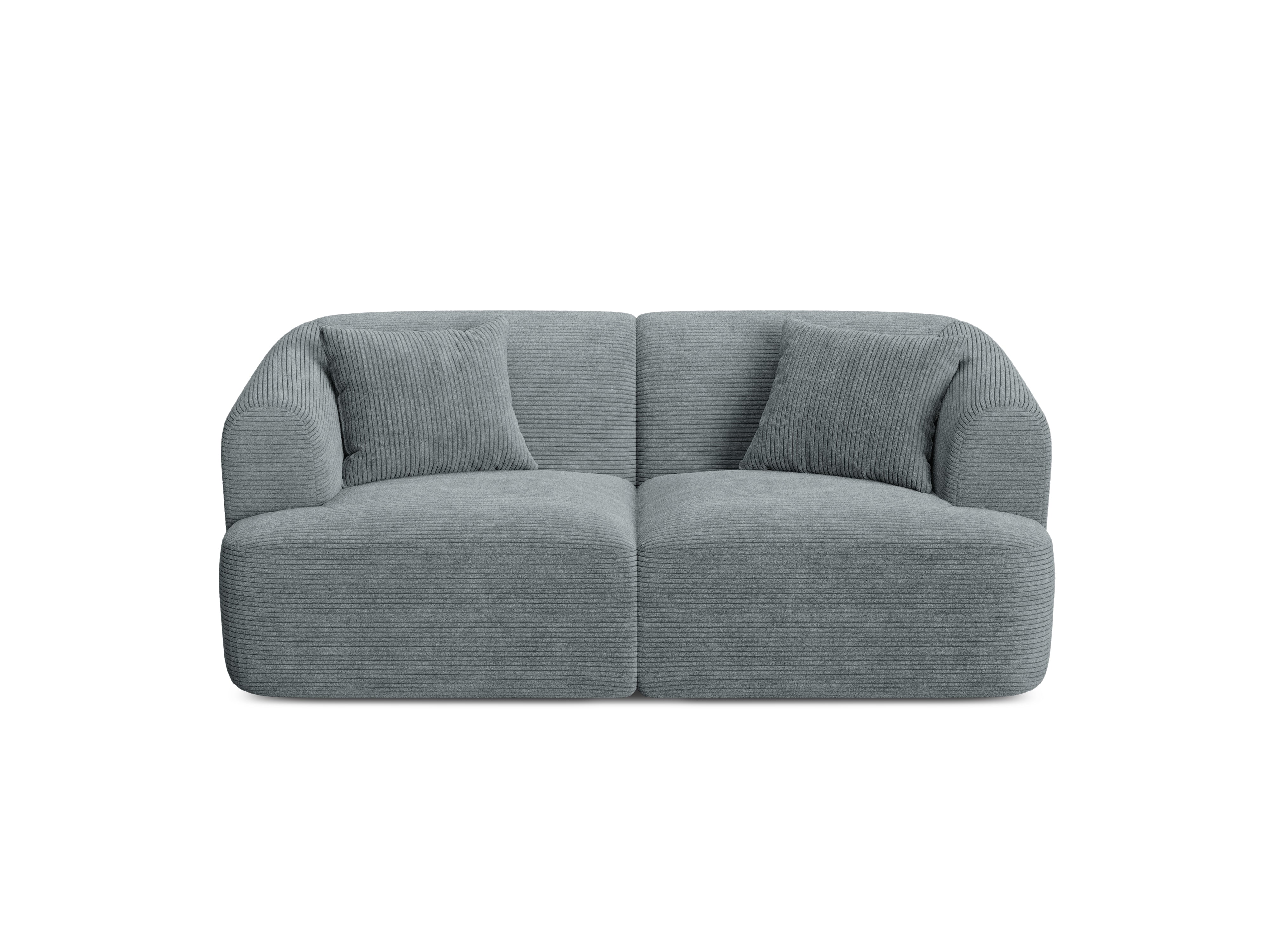 Sofa 2-zits CAMPI grijs corduroy