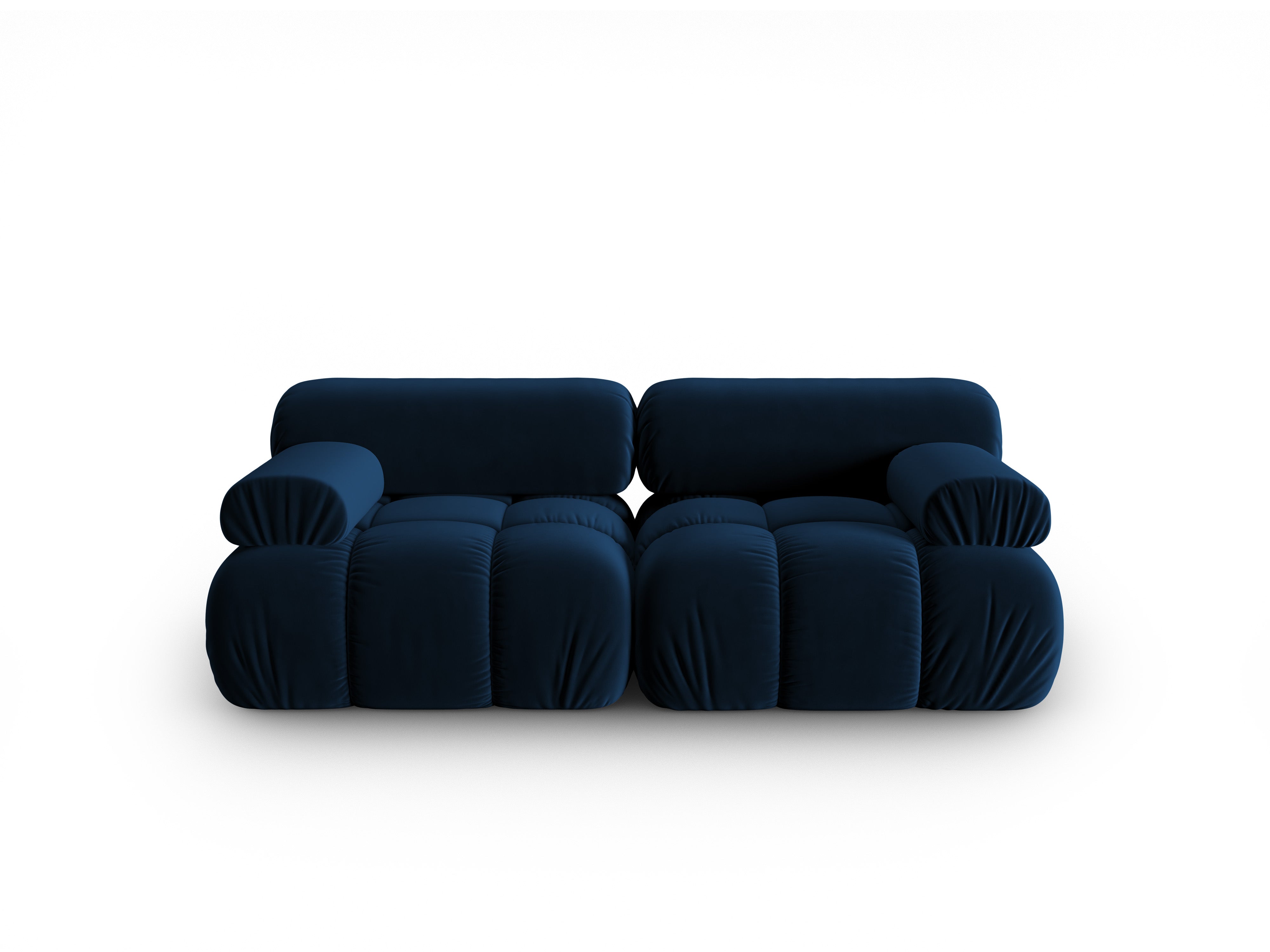 Sofa aksamitna 2-osobowa CORTINA królewski niebieski – Cosmopolitan Design