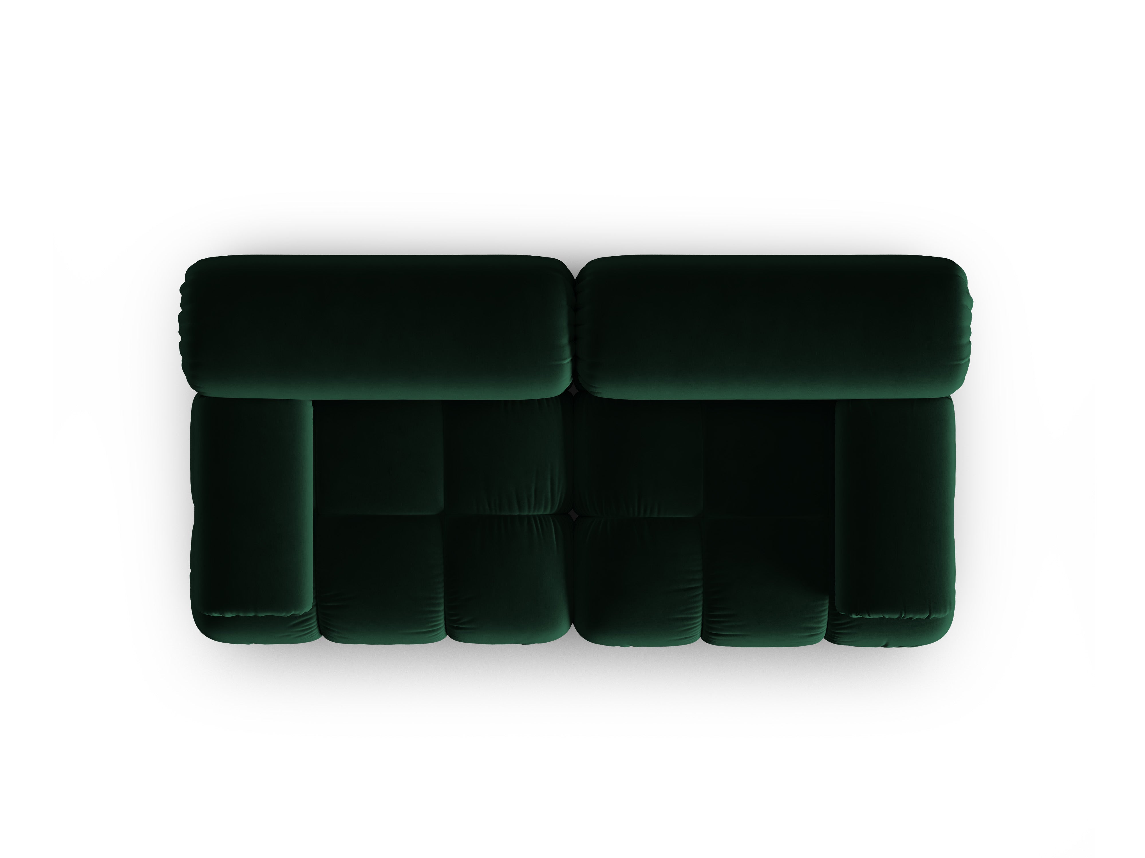 Sofa aus Samt 2-sitzig CORTINA flaschengrün