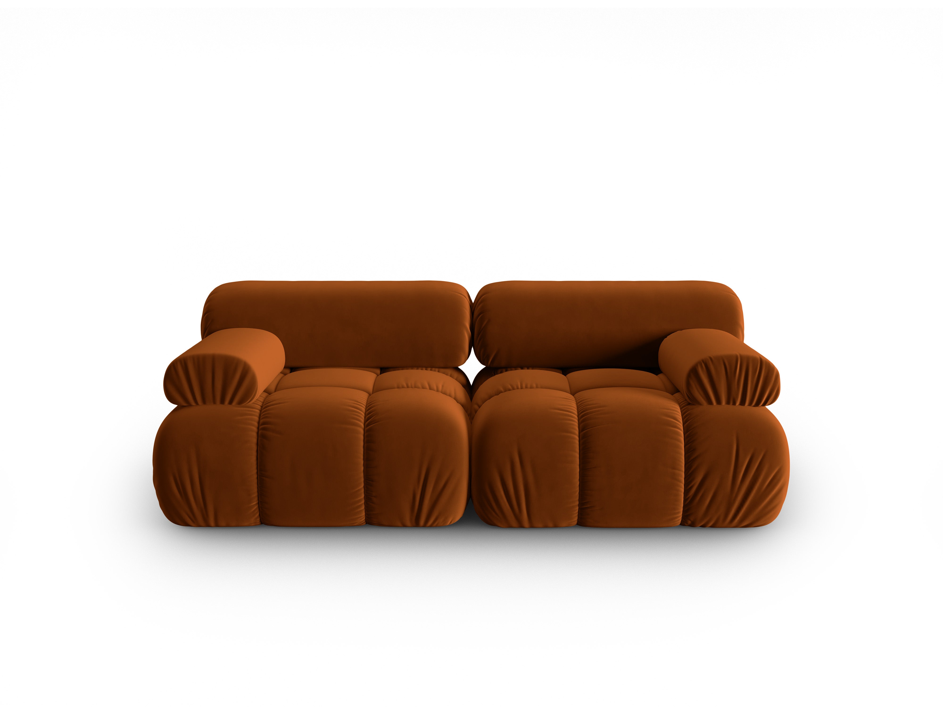 Sofa aksamitna 2-osobowa CORTINA ceglany – Cosmopolitan Design