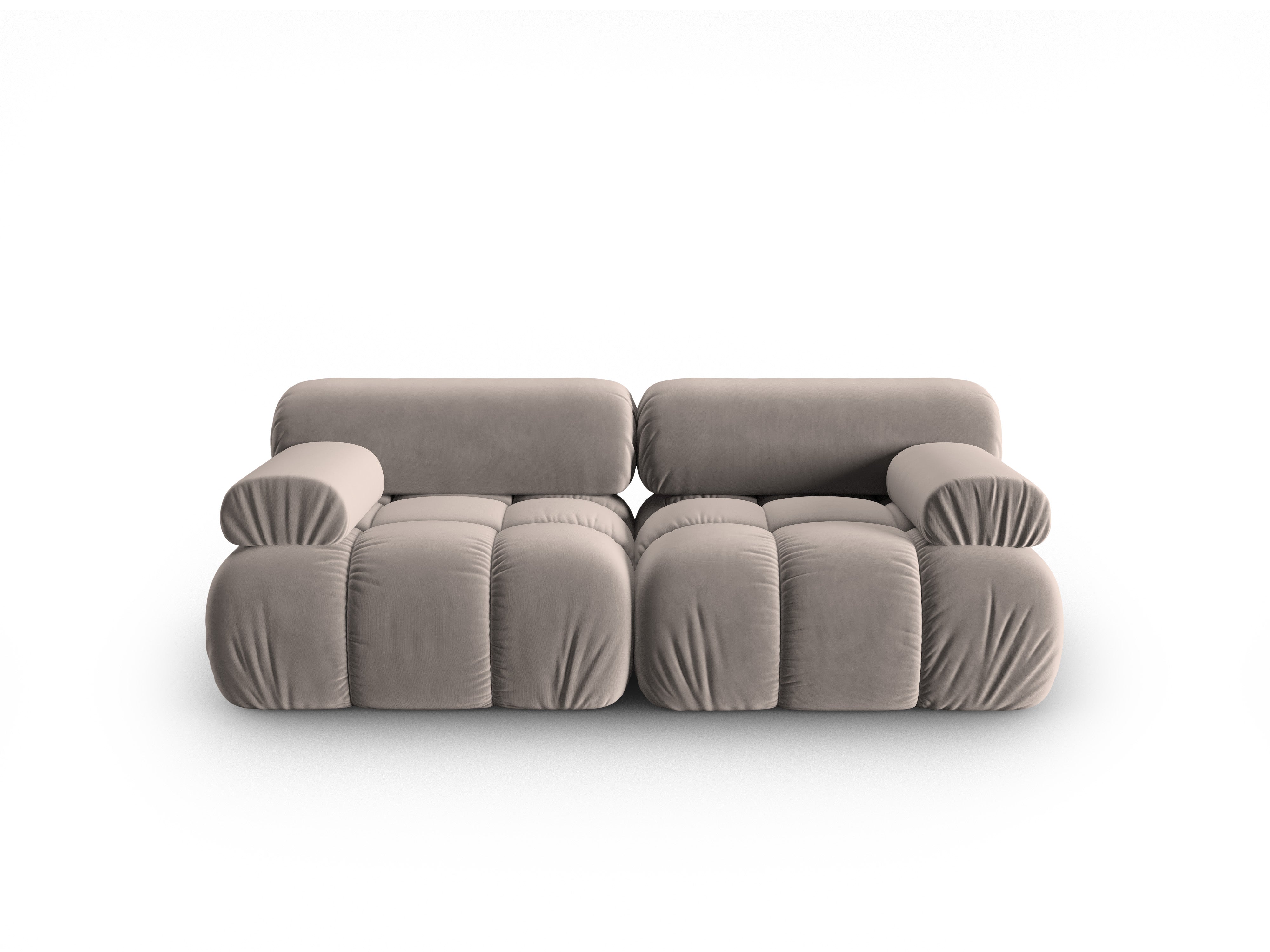 Sofa aksamitna 2-osobowa CORTINA cappuccino – Cosmopolitan Design