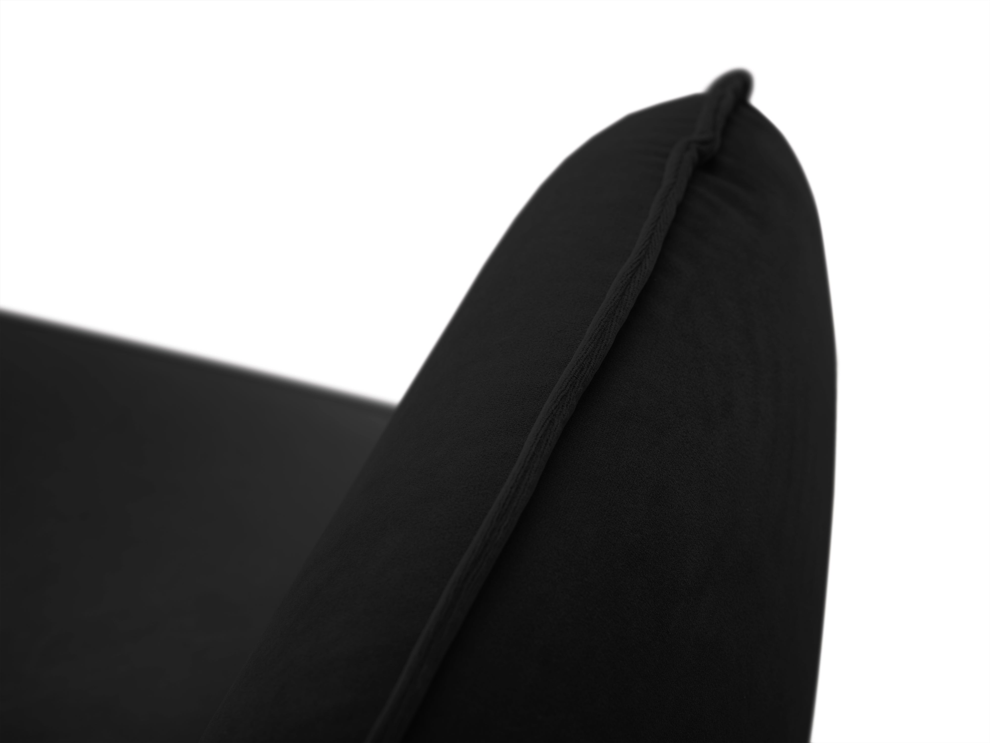 Sofa aksamitna 2-osobowa VIENNA schwarz mit schwarzem Sockel