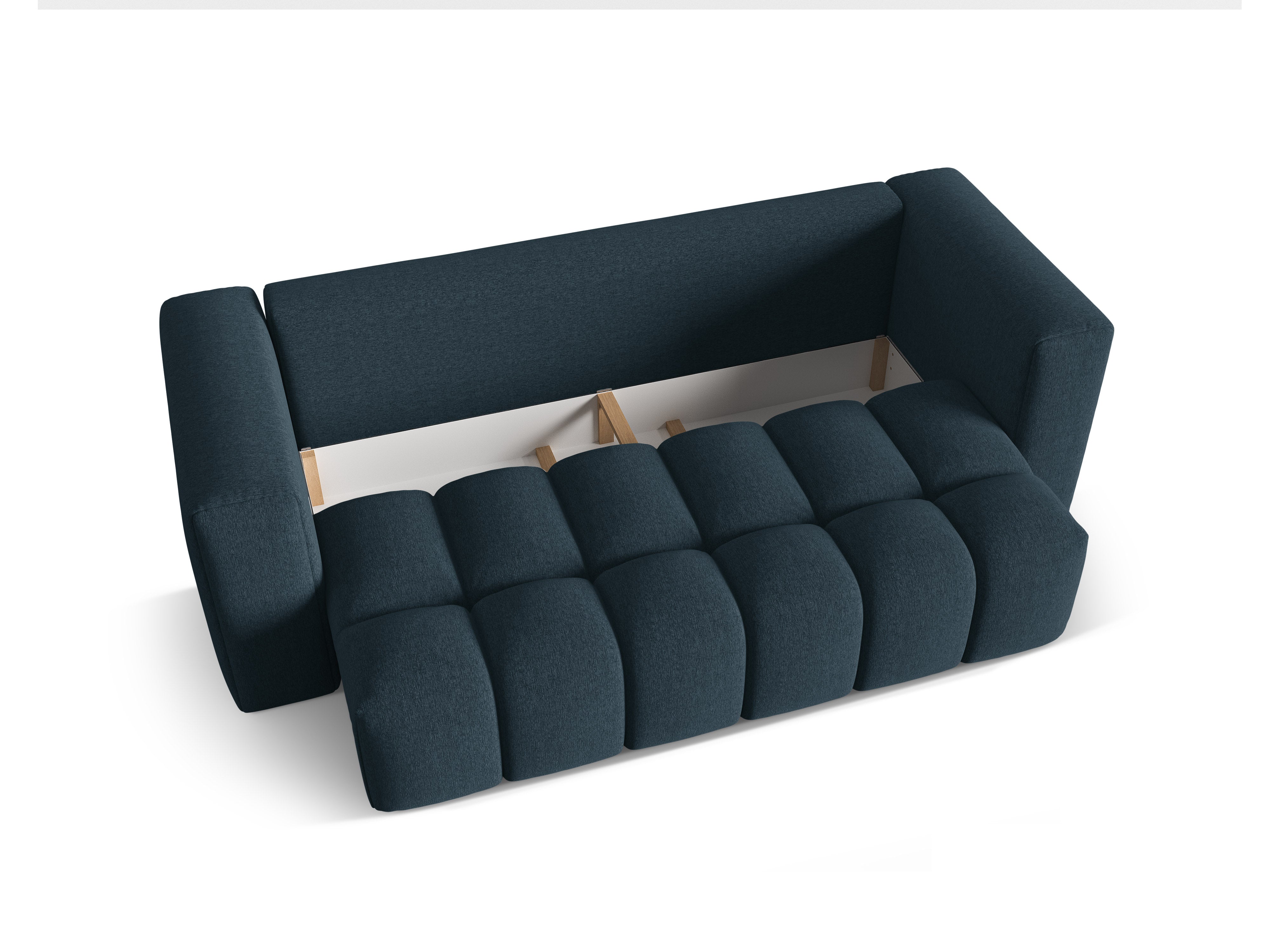 Sofa 3-osobowa z funkcją spania VERONA ciemny niebieski – Cosmopolitan Design