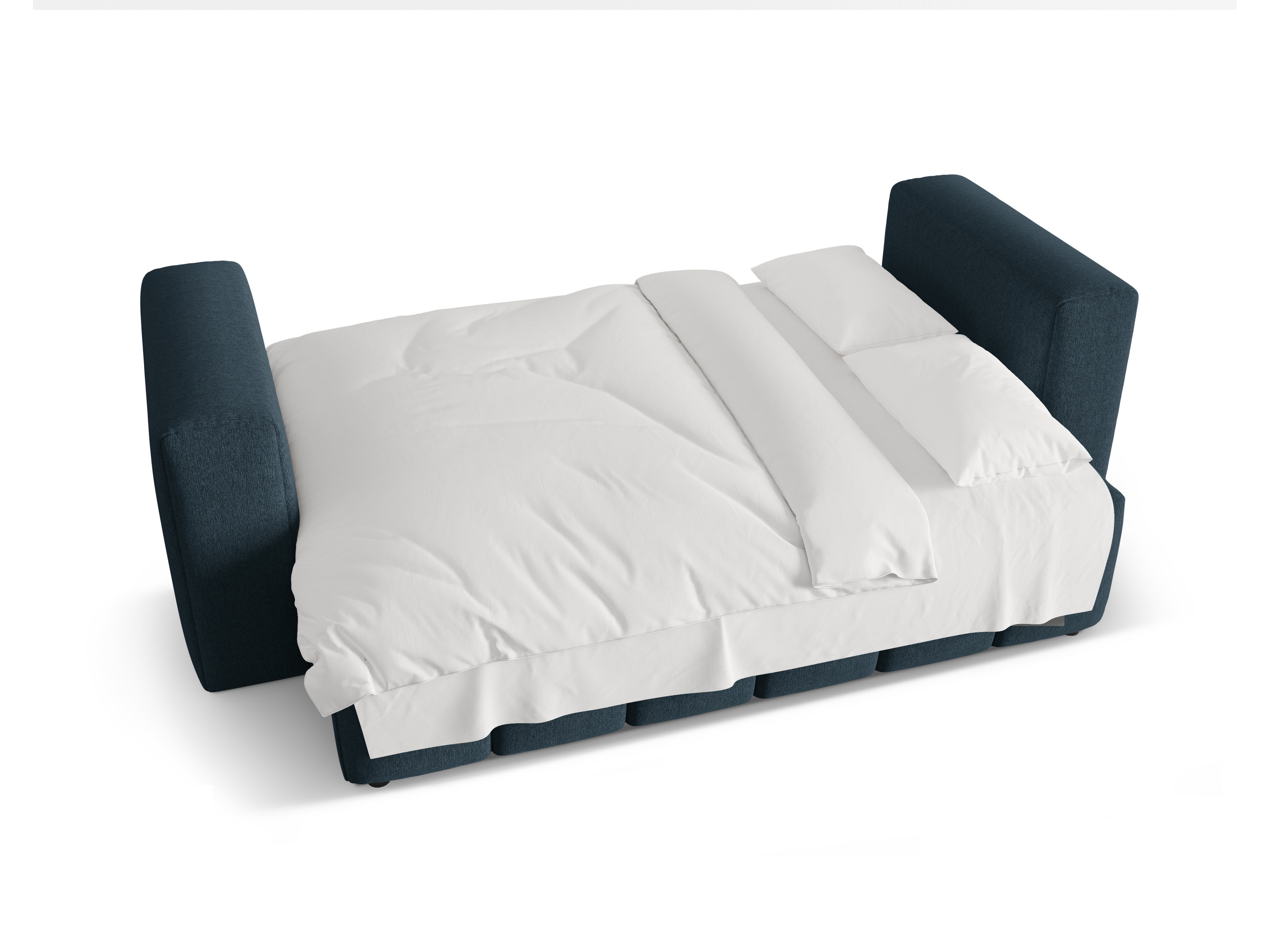Sofa 3-osobowa z funkcją spania VERONA ciemny niebieski – Cosmopolitan Design