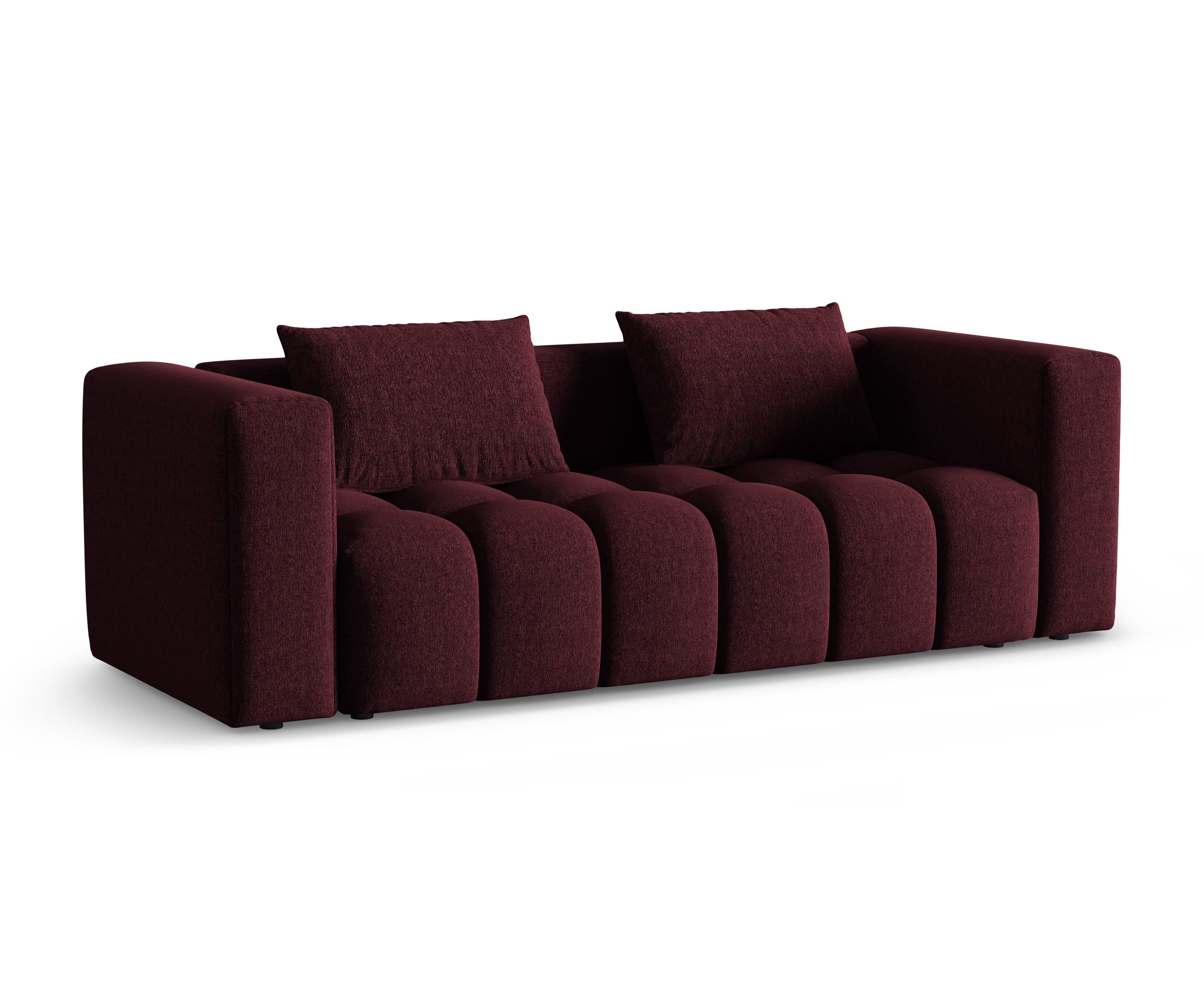 Sofa 3-osobowa z funkcją spania VERONA burgundowy – Cosmopolitan Design