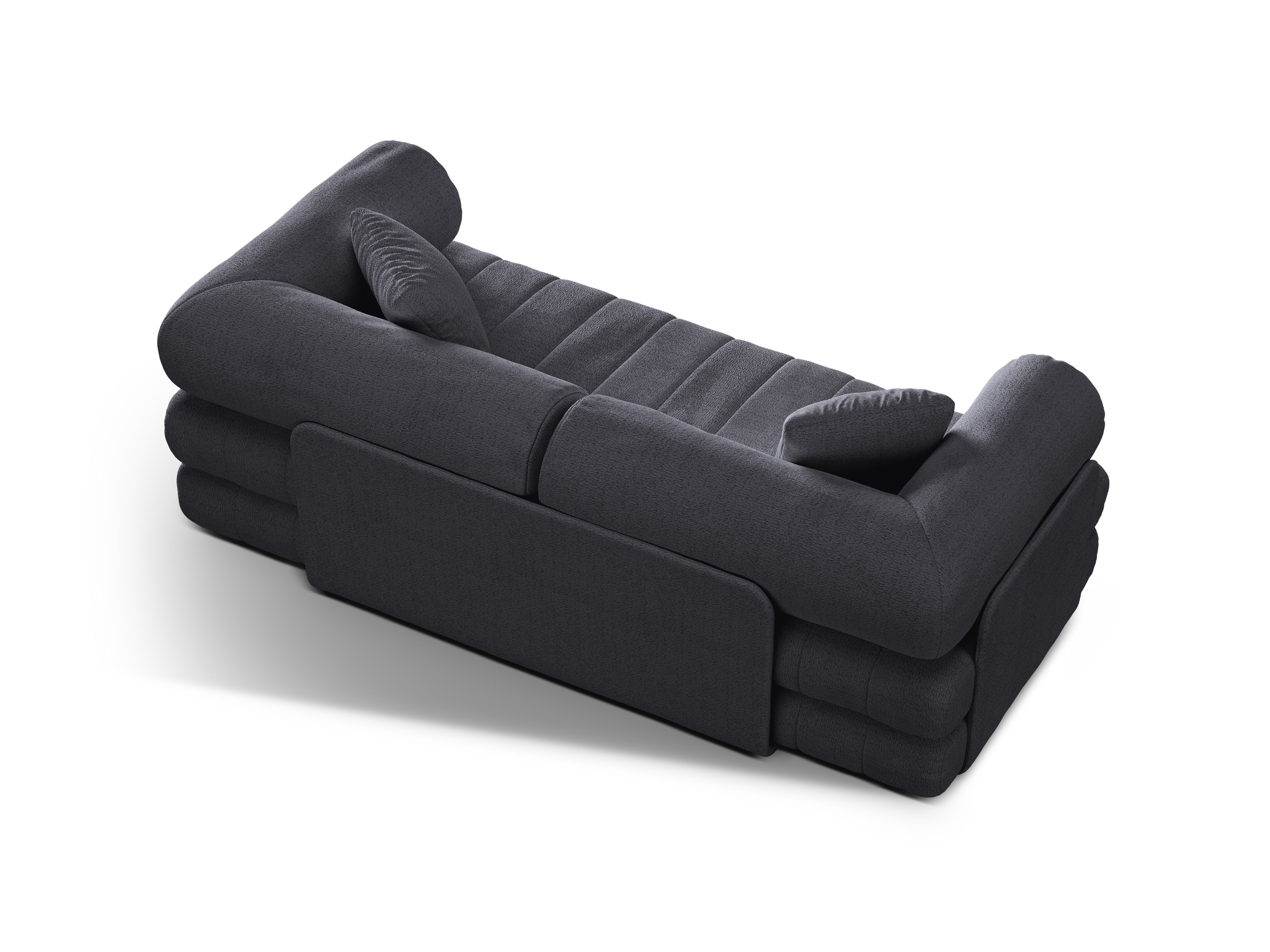 Sofa 3-Sitzer mit Schlaf-Funktion KEMI graues Bouclé