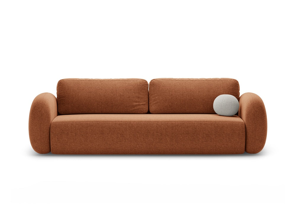 Sofa met slaapfunctie 3-zits TONALE baksteenrood