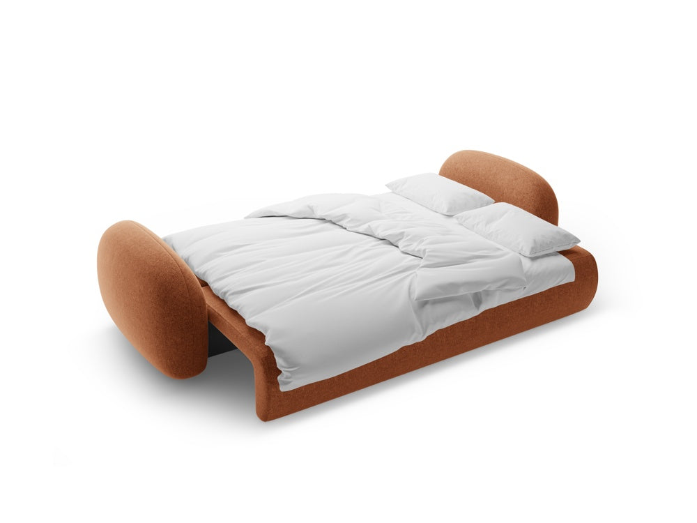 Sofa met slaapfunctie 3-zits TONALE baksteenrood