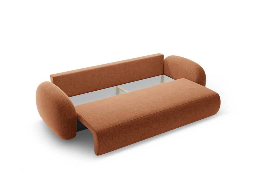 Sofa met slaapfunctie 3-zits TONALE baksteenrood
